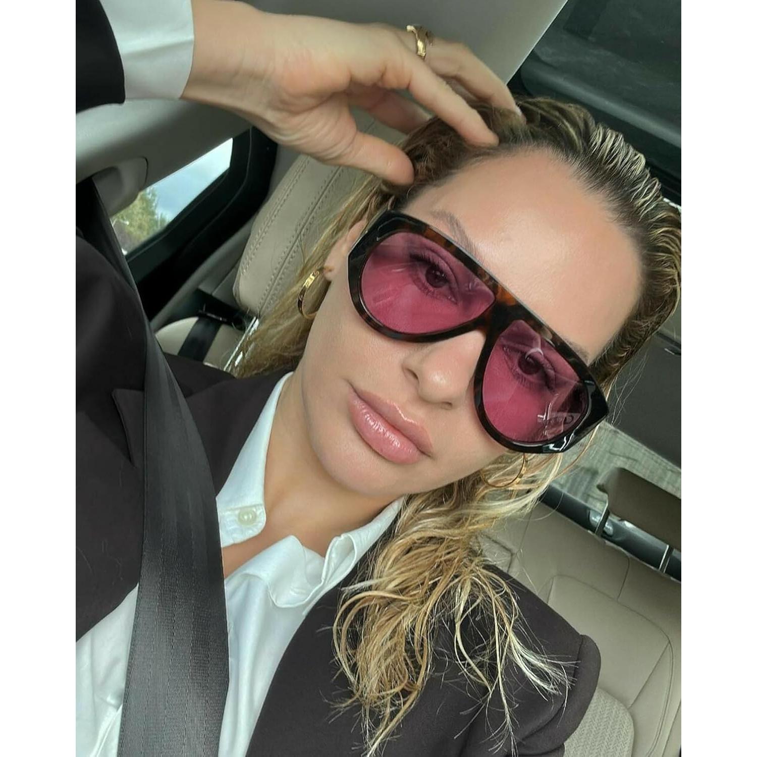 Gafas de sol aviador GUVIVI retro grandes unisex