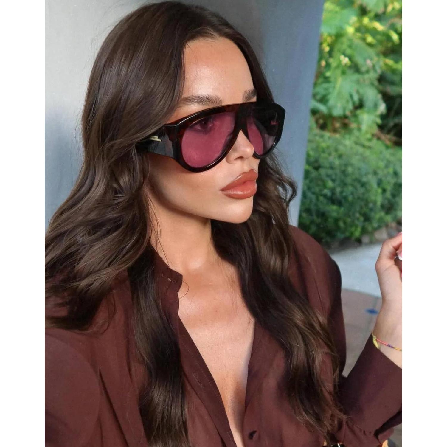 Gafas de sol aviador GUVIVI retro grandes unisex