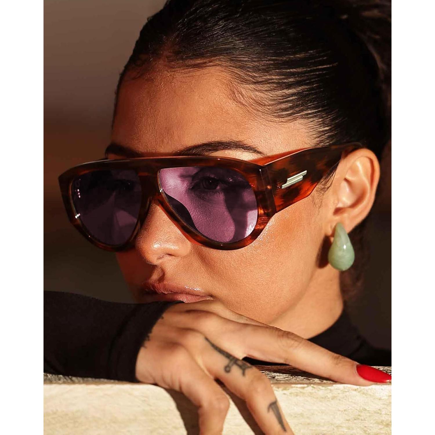 Gafas de sol aviador GUVIVI retro grandes unisex