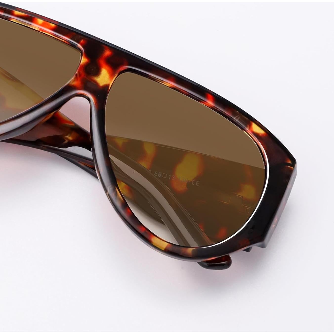 Gafas de sol aviador GUVIVI retro grandes para unisex