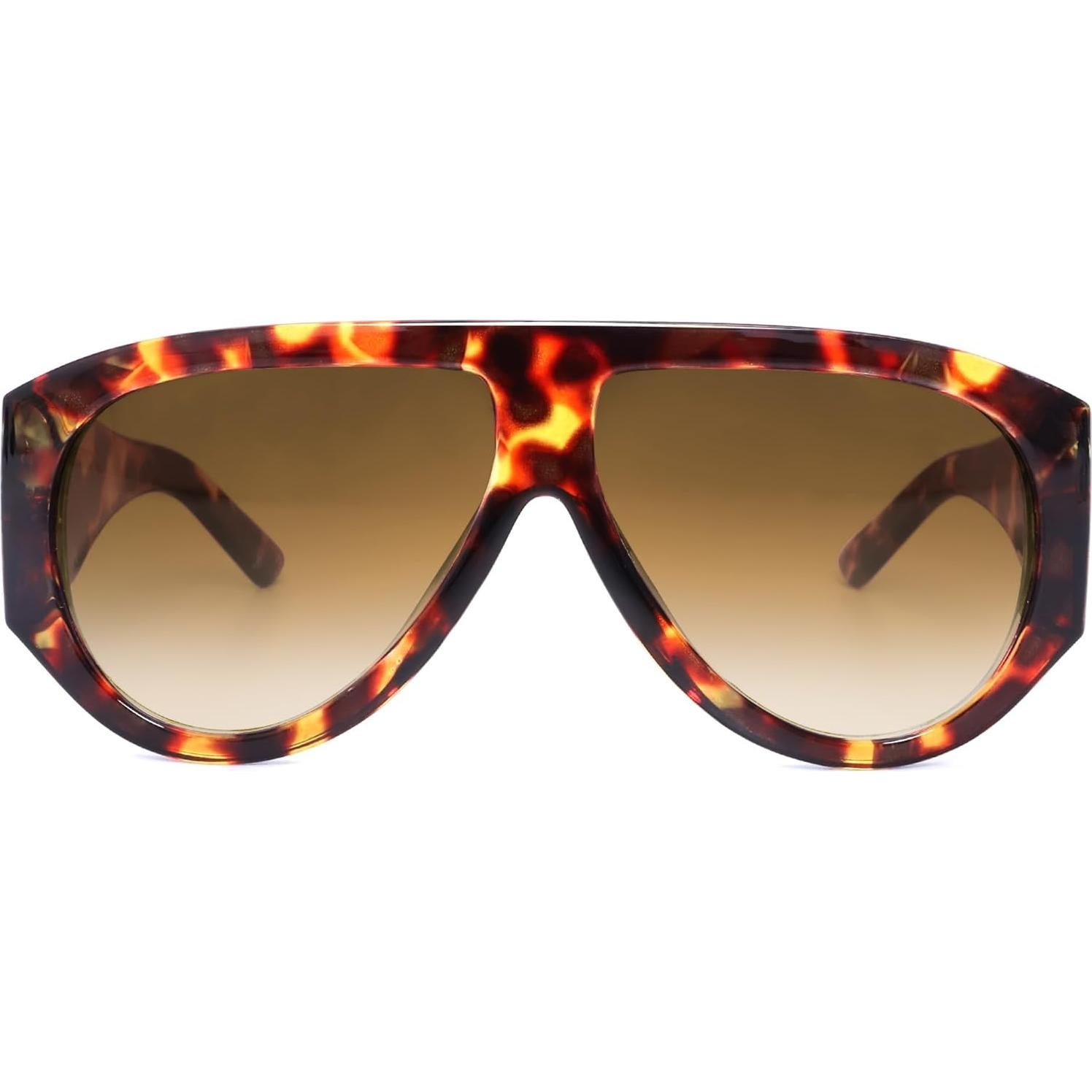 Gafas de sol aviador GUVIVI retro grandes para unisex