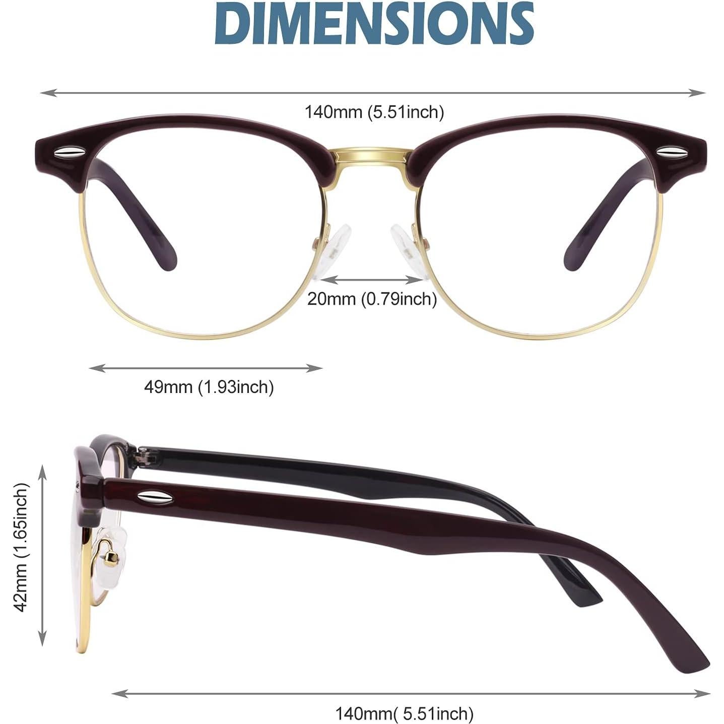 Gafas de Nerd Clásicas Happy Store CN56 UV400 Transparentes