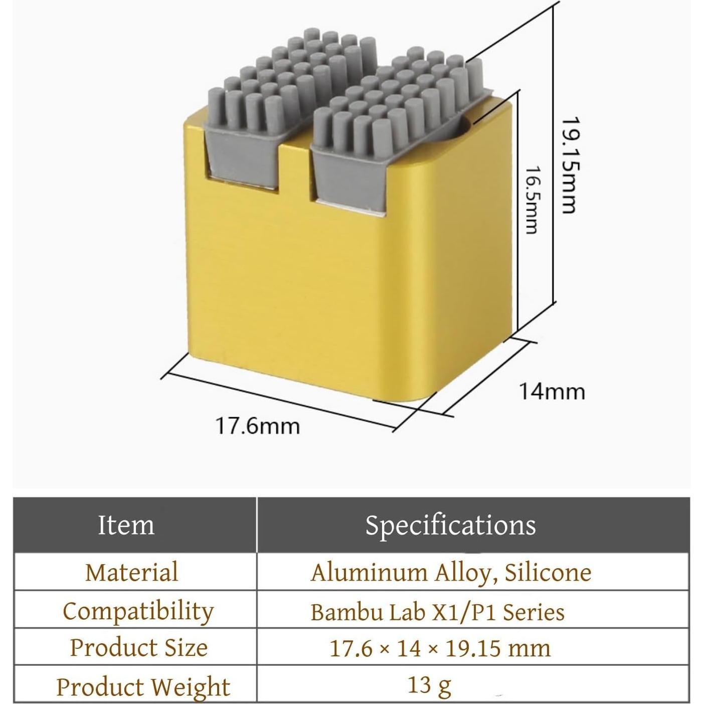 Kit de Limpieza de Boquillas Bambu Lab X1/P1 - 6 Cepillos Silicona