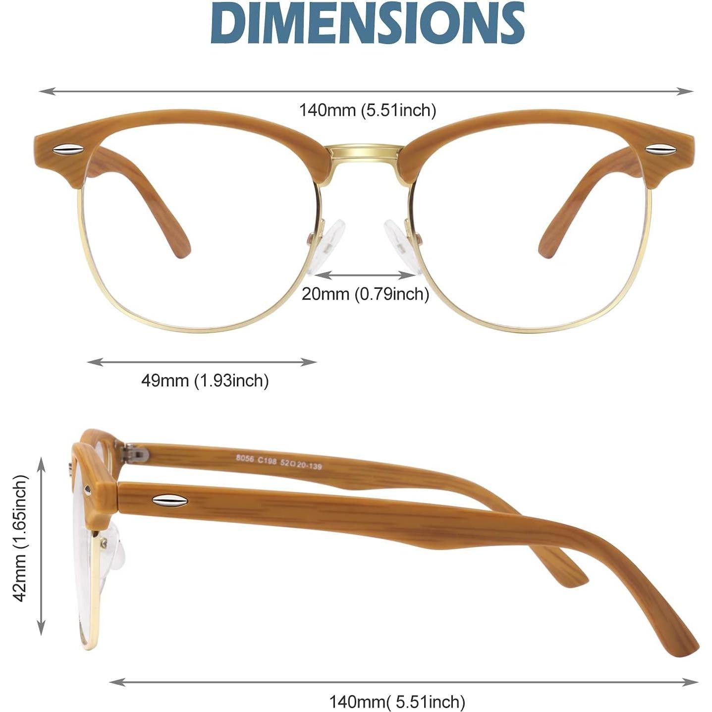 Gafas de Nerd Clásicas Happy Store CN56 UV400 Transparentes