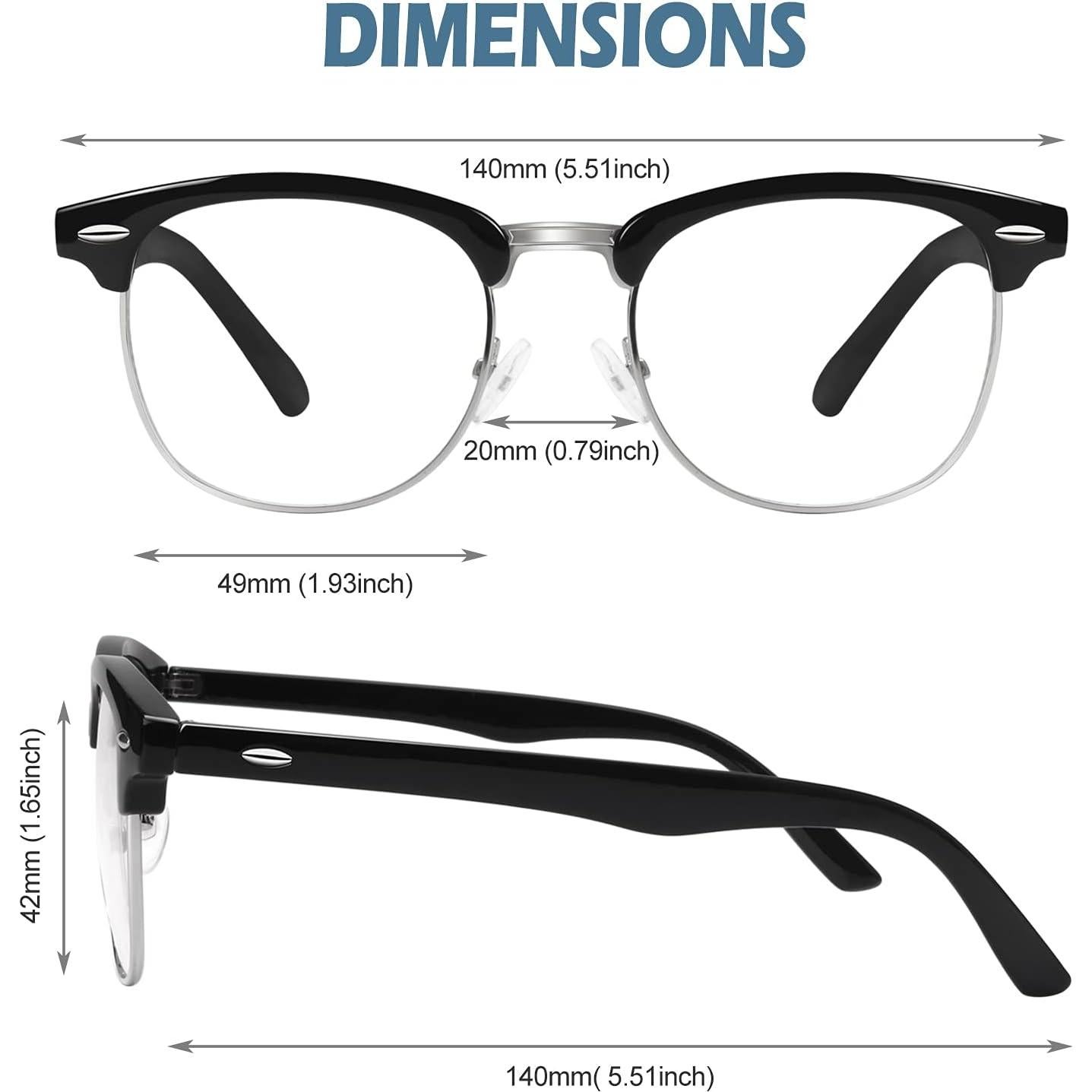 Gafas de Nerd Clásicas Happy Store CN56 UV400 Transparentes