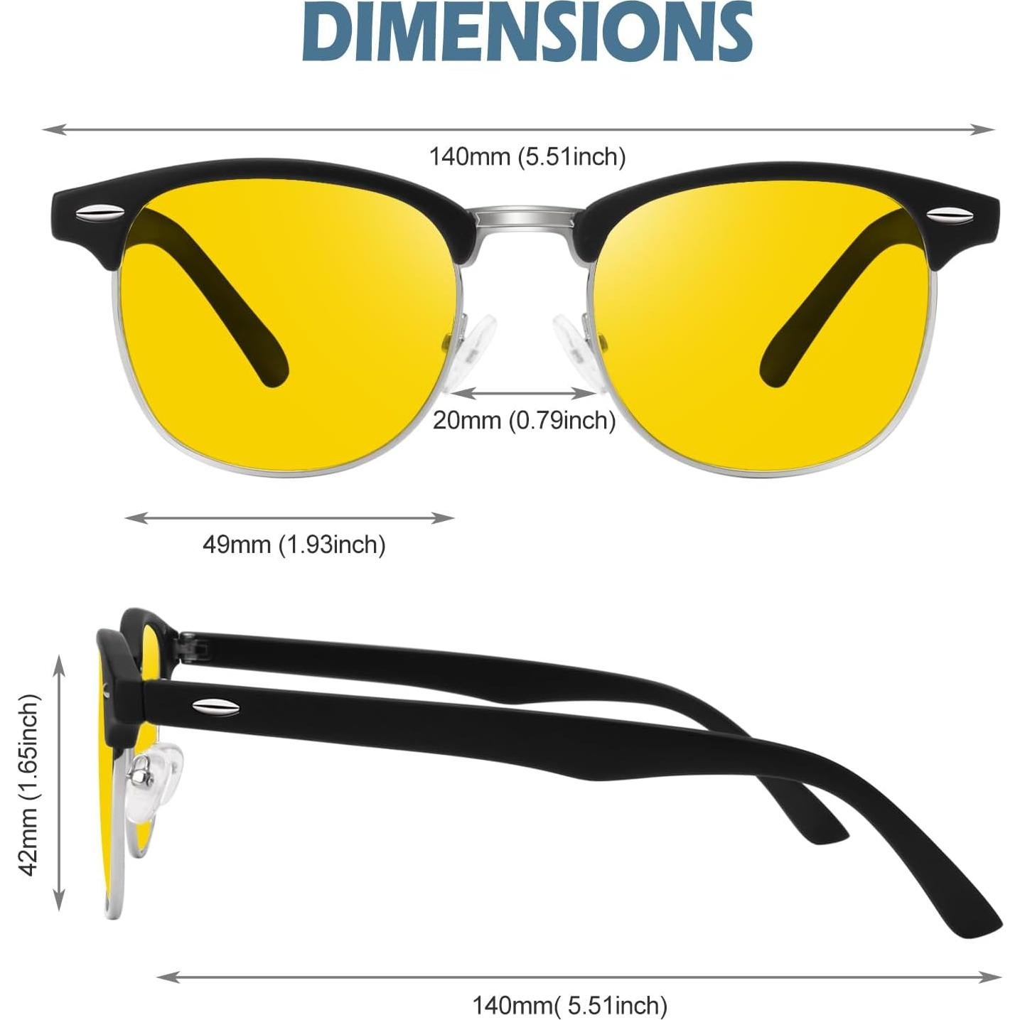Gafas de Conducción Nocturna CGID UV400 Negro Mate