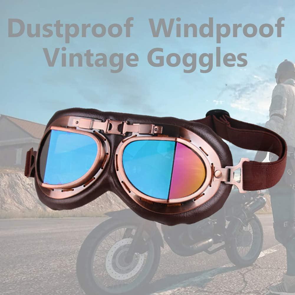 Gafas de Moto Vintage Peicees Cobre Lentes Coloridos