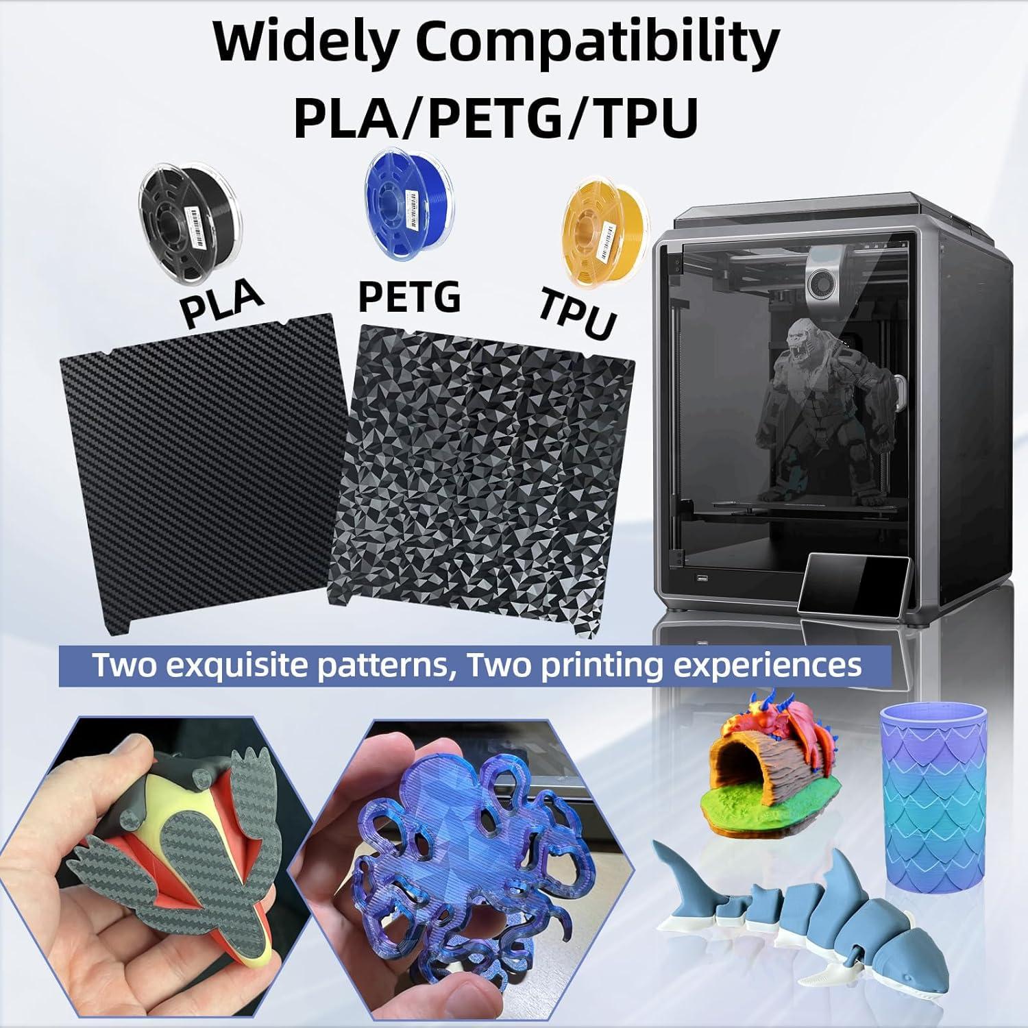 Cama de Impresión 3D Texturizada Doble Cara 235mm PEO PET