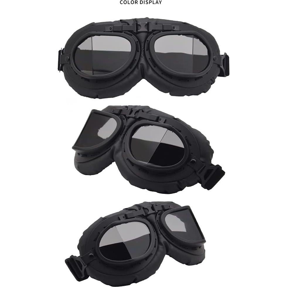 Gafas de Moto Vintage Peicees con Lentes Anti-impacto