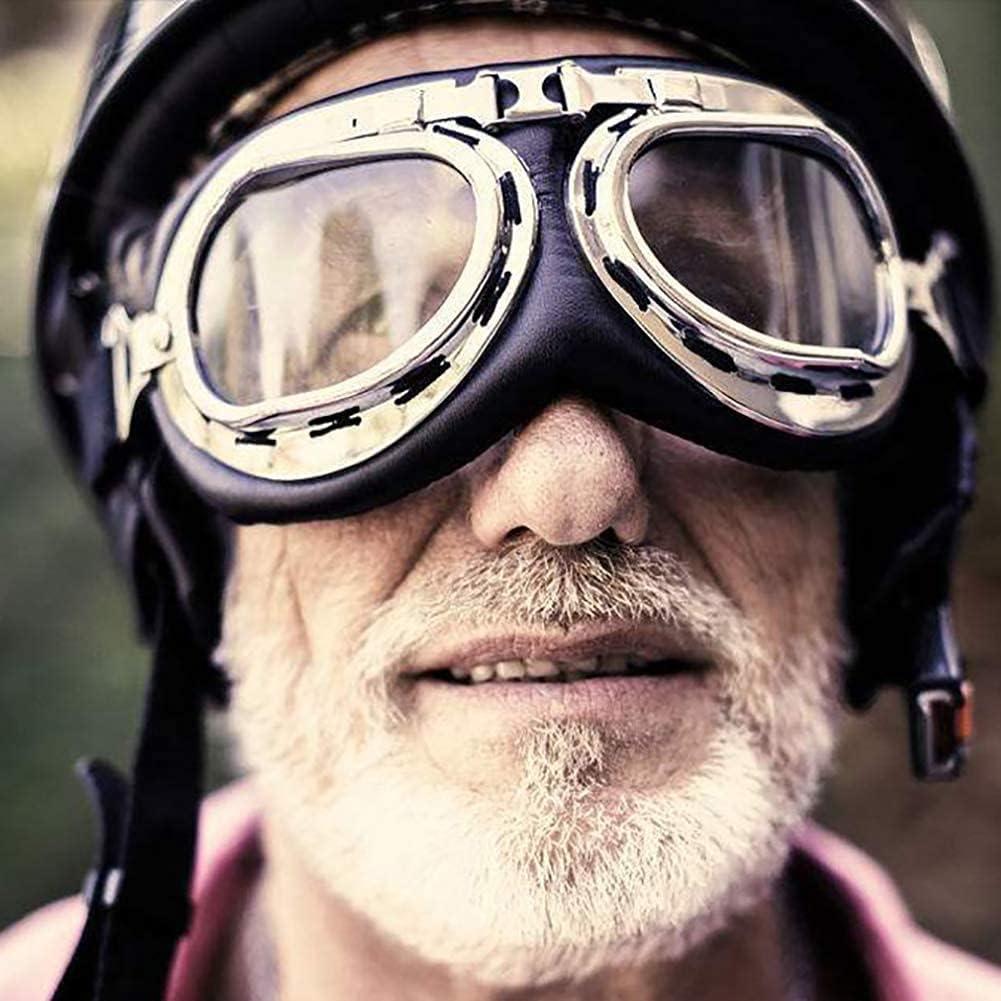 Gafas de Moto Vintage Peicees con Lentes Anti-impacto
