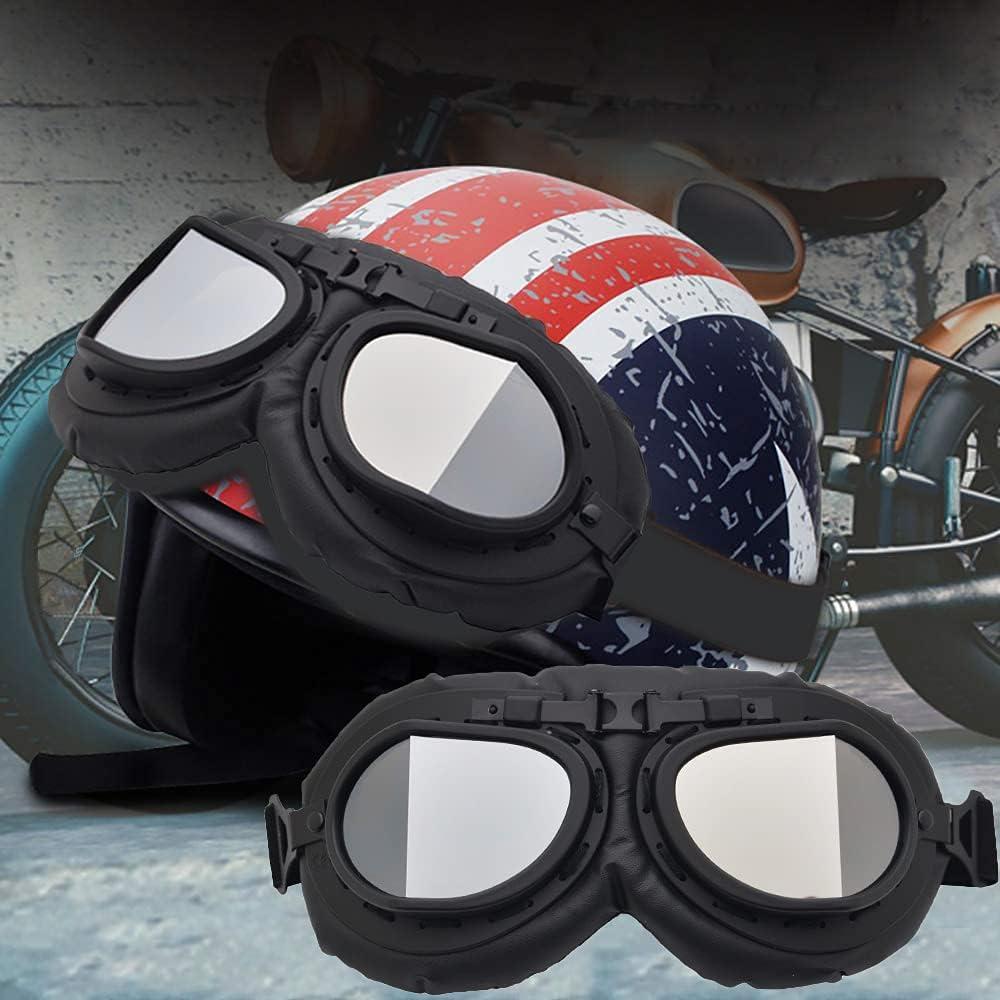 Gafas de Moto Vintage Peicees con Lentes Anti-impacto