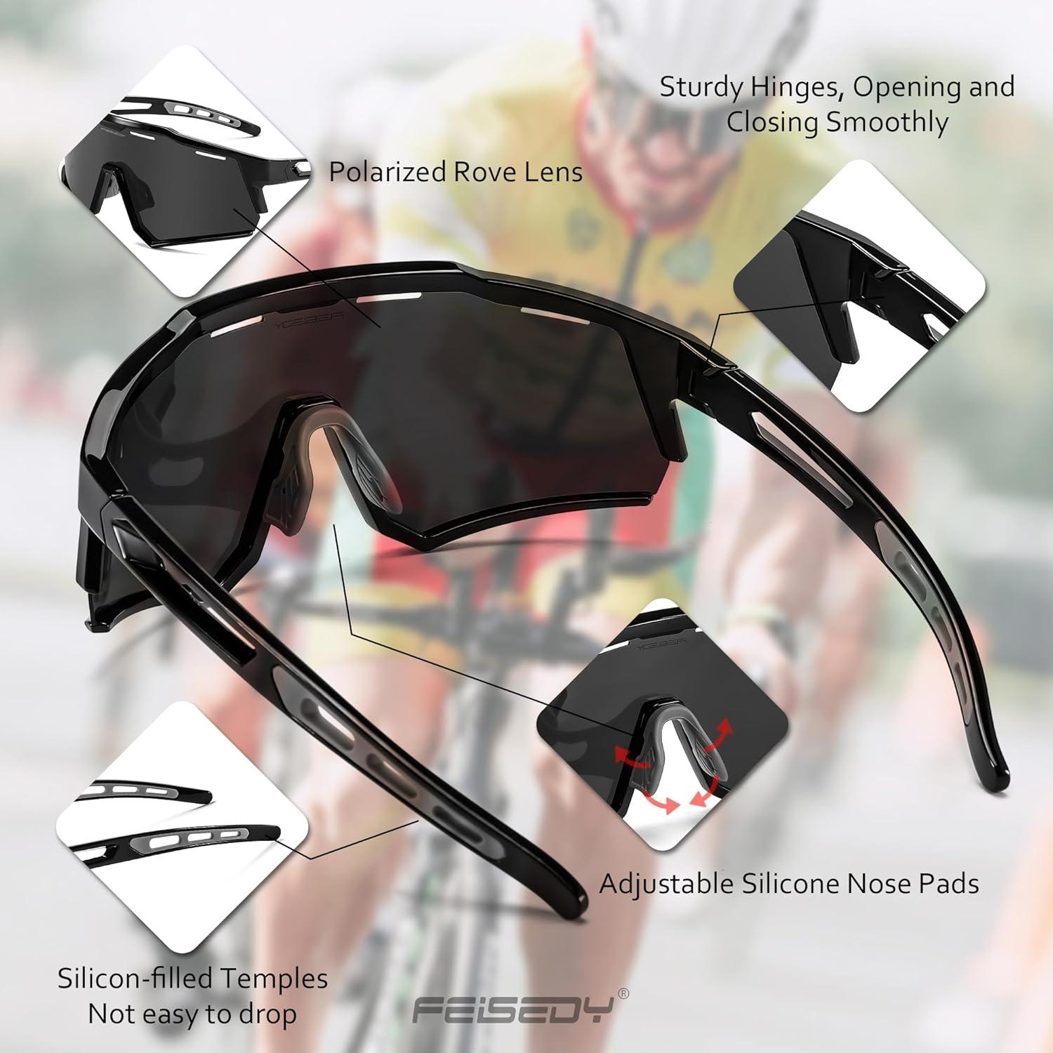 Gafas de sol deportivas FEISEDY TR90 polarizadas UV400