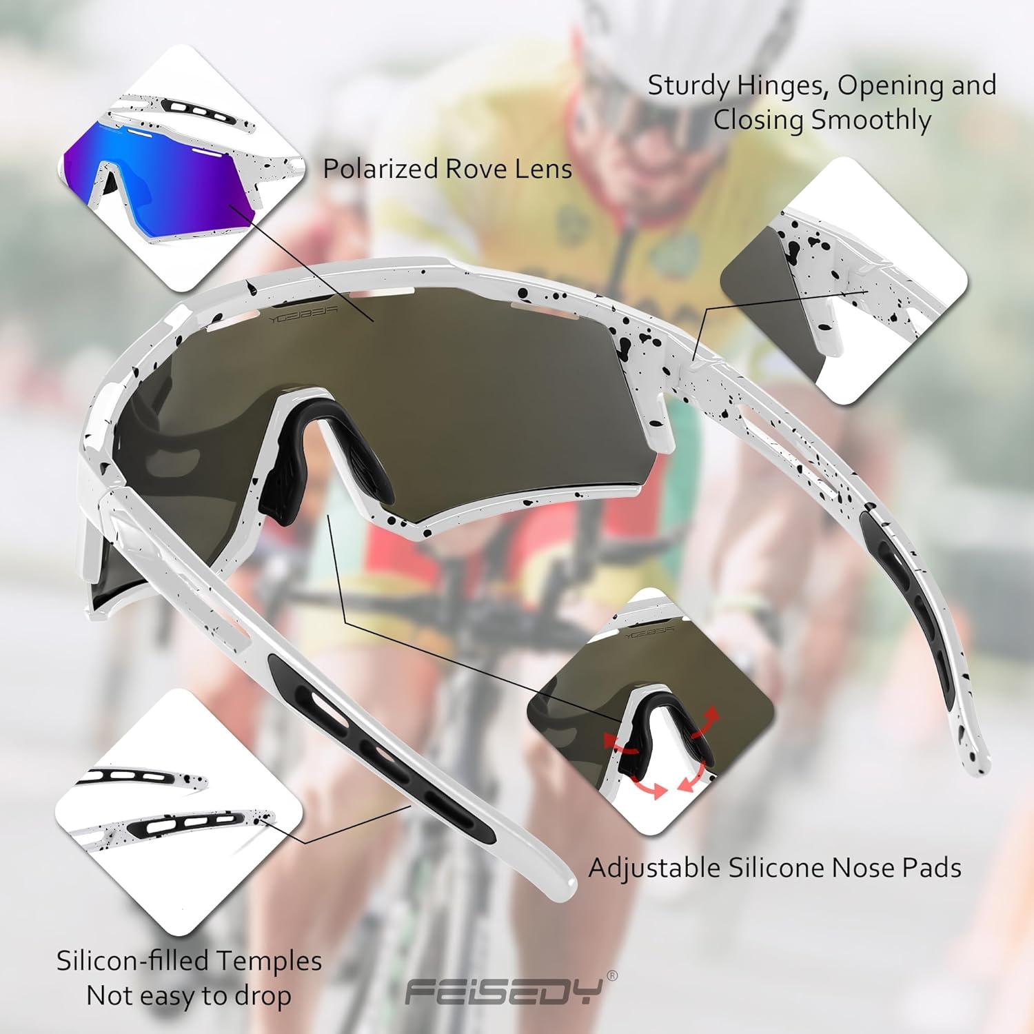 Gafas de sol deportivas FEISEDY TR90 polarizadas UV400
