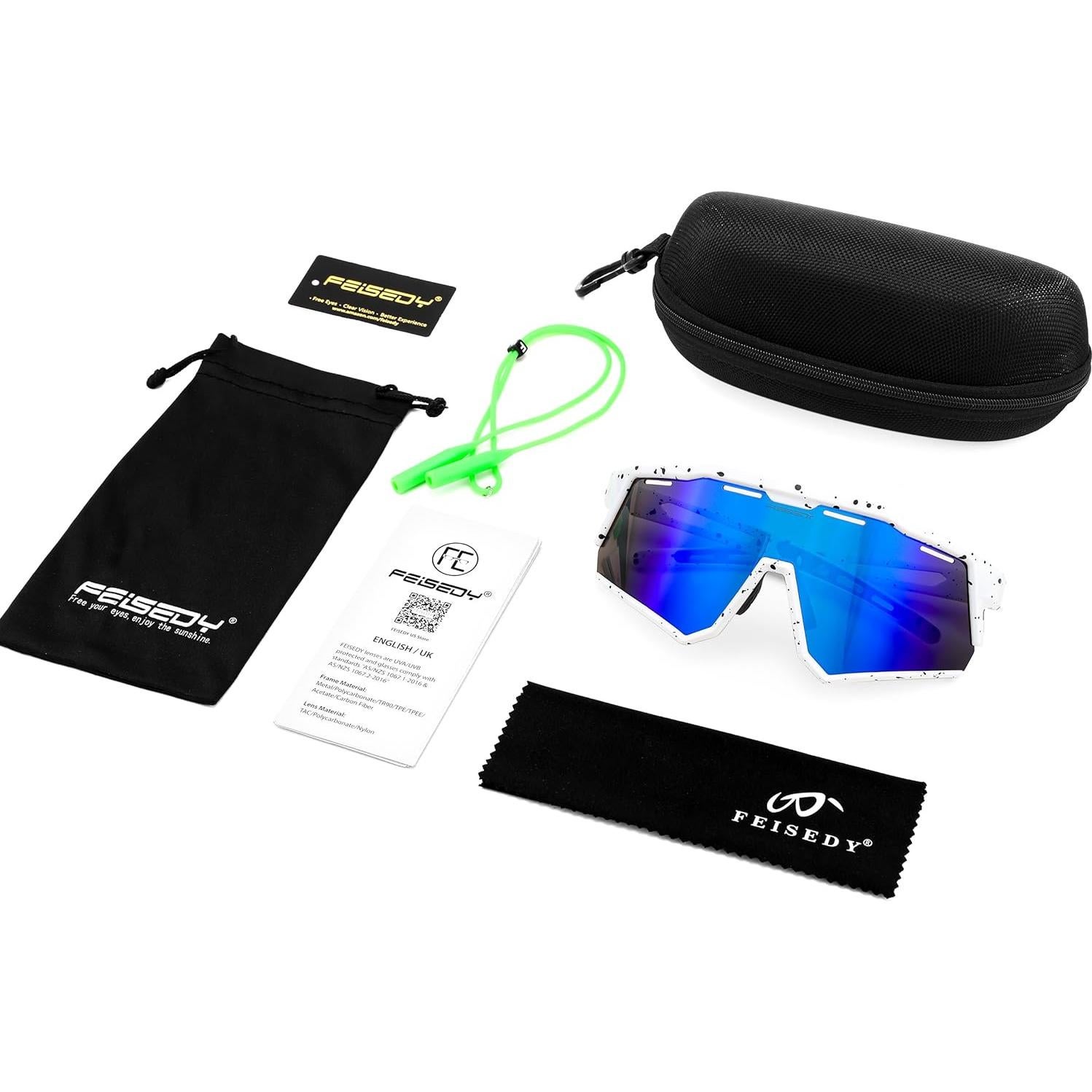 Gafas de sol deportivas FEISEDY TR90 polarizadas UV400