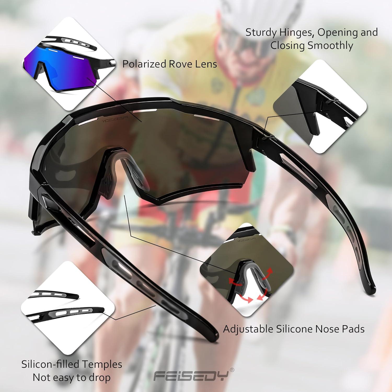 Gafas de sol deportivas FEISEDY TR90 polarizadas 150mm