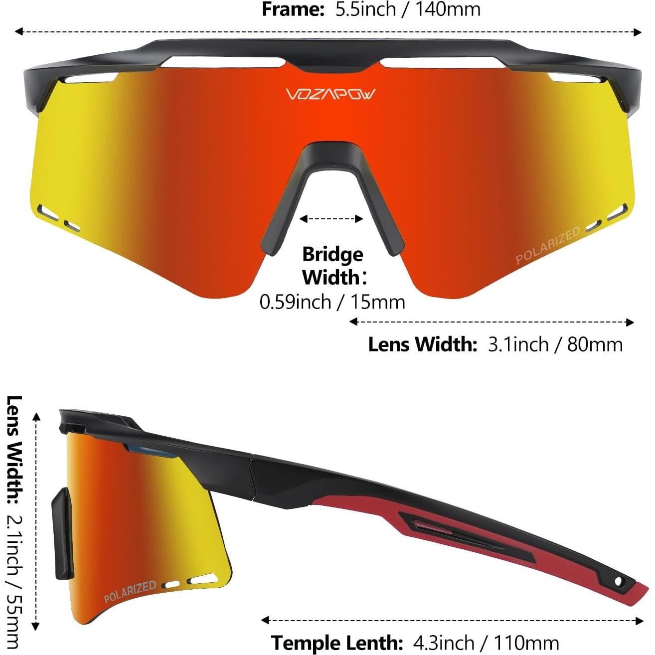 Gafas de sol deportivas VOZAPOW Su8-5 polarizadas UV