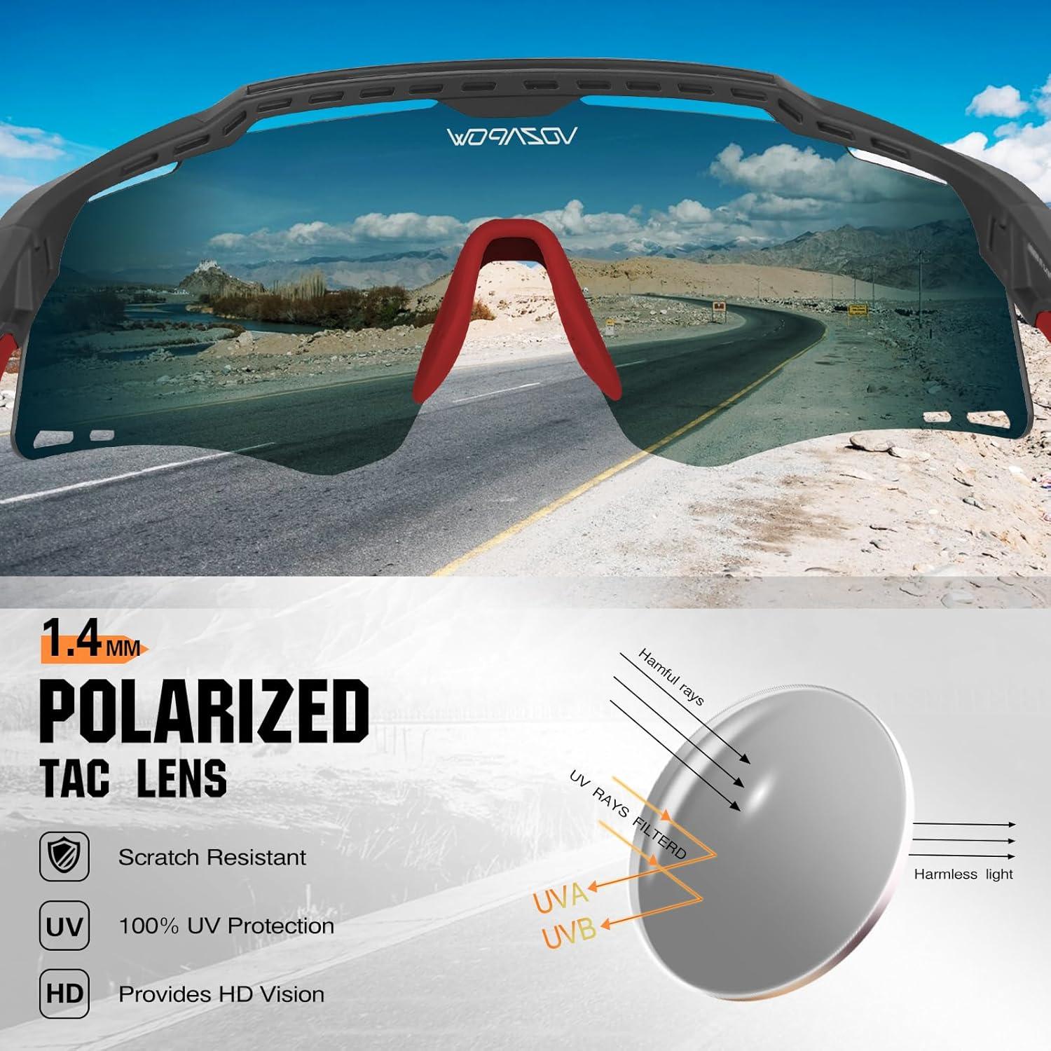 Gafas de sol deportivas VOZAPOW Su8-5 polarizadas UV