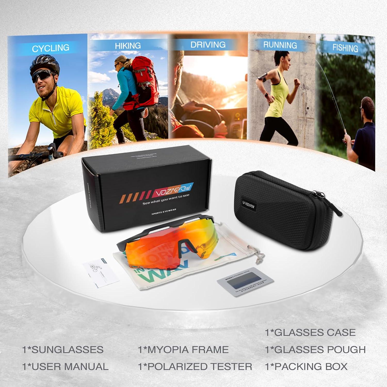 Gafas de sol deportivas VOZAPOW Su8-5 polarizadas UV