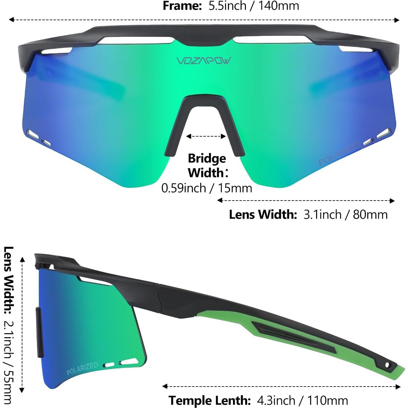 Gafas de sol deportivas VOZAPOW Su8-4 UV y polarizadas