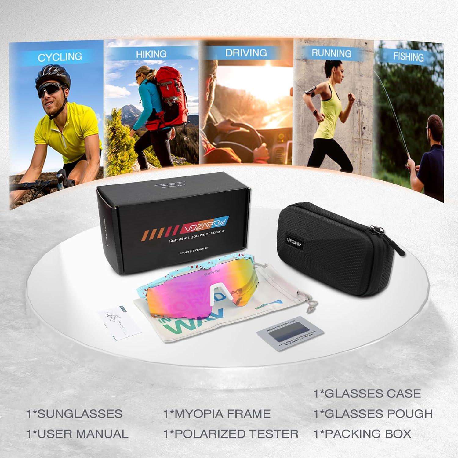 Gafas de sol deportivas VOZAPOW Su8-1 polarizadas UV