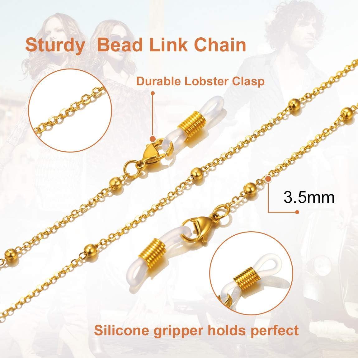 Cadena para Gafas ChainsPro - Baño de Oro 18k - 71 cm