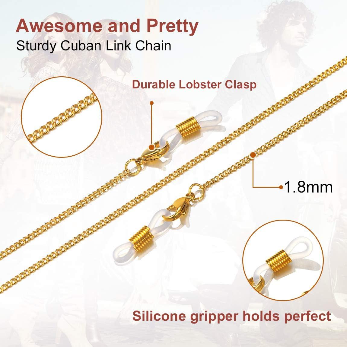 Cadena para Gafas ChainsPro - Baño de Oro 18k - 71 cm