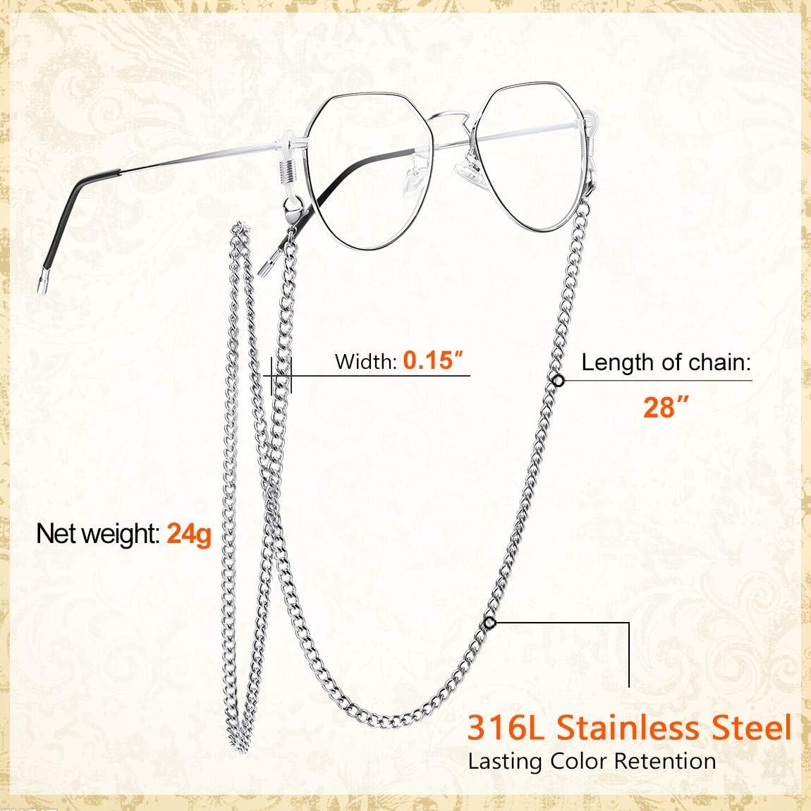 Cadena para Gafas ChainsPro - Acero Inoxidable 71 cm