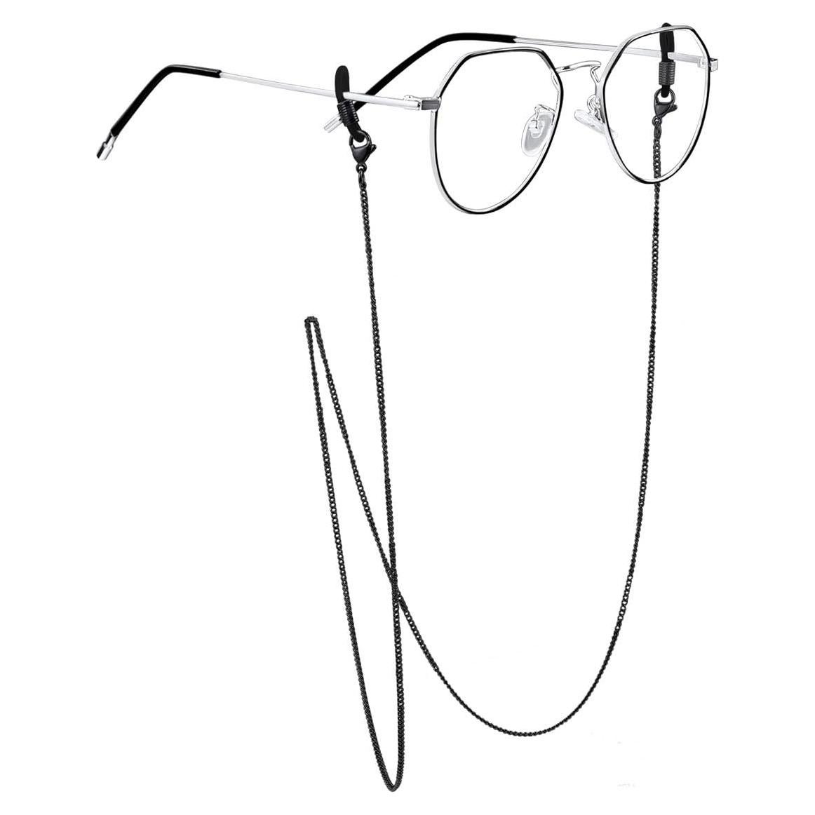 Cadena para Gafas ChainsPro - Acero Inoxidable Negra 71 cm