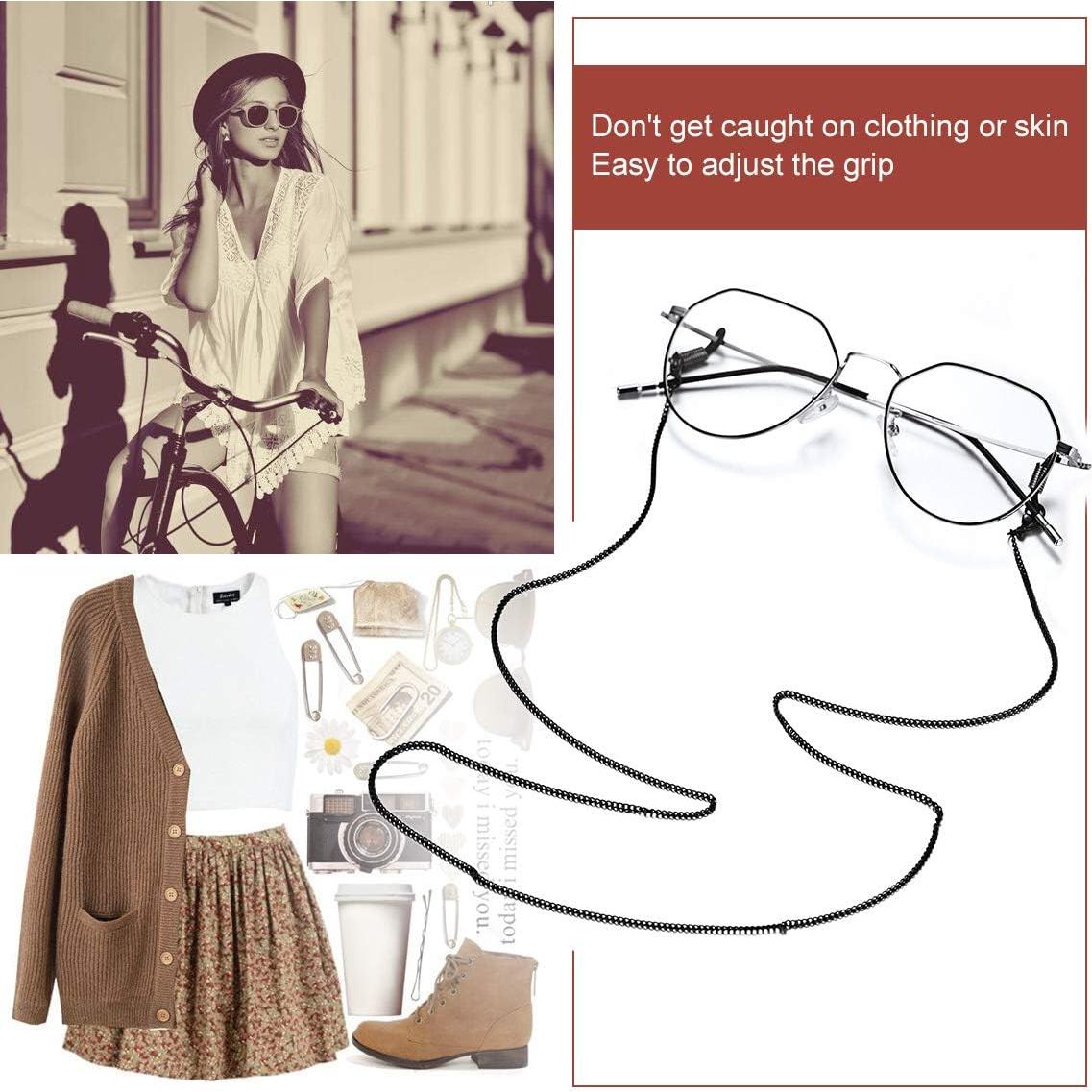 Cadena para Gafas ChainsPro - Acero Inoxidable Negra 71 cm