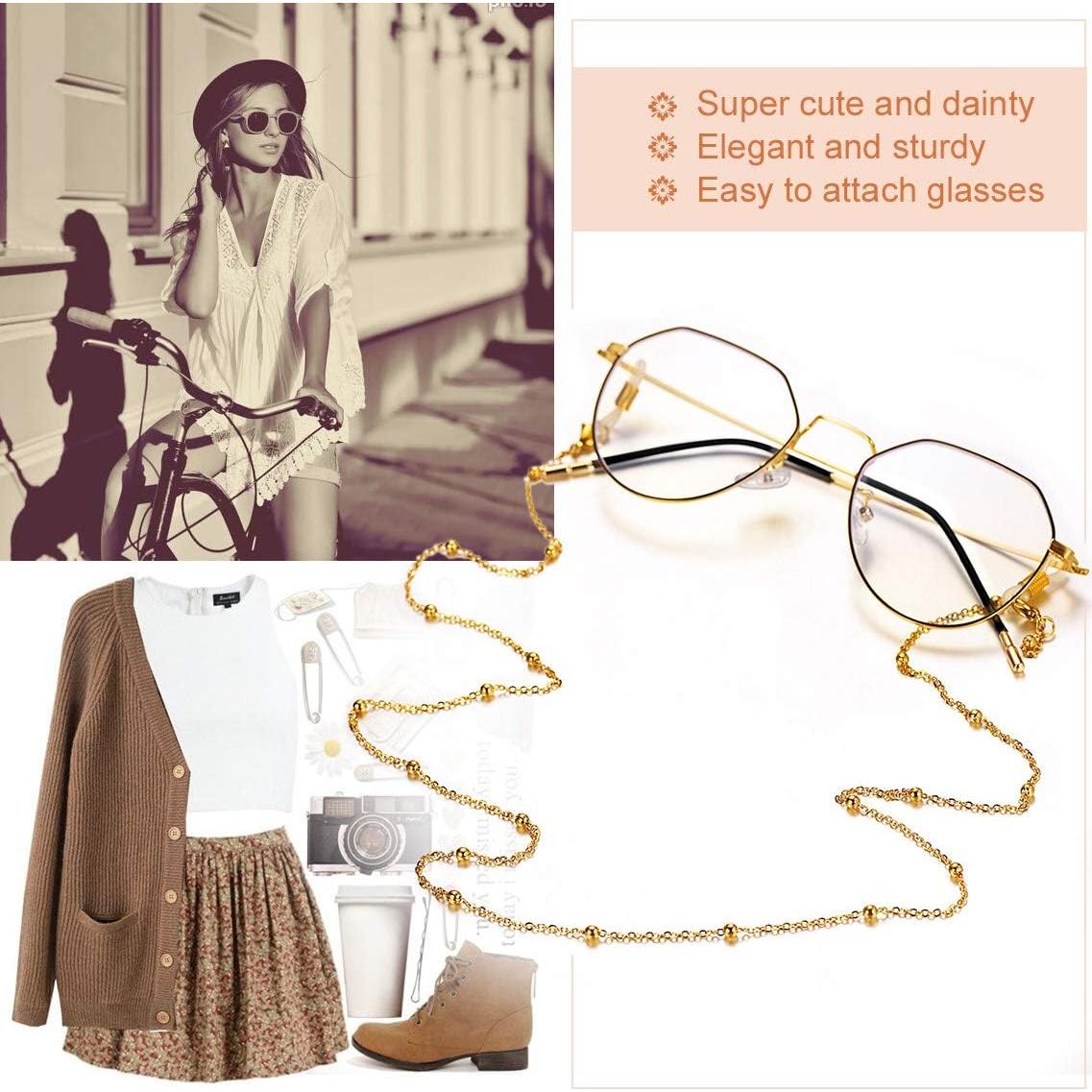 Cadena para Gafas ChainsPro Oro 18k Acero Inoxidable 71cm