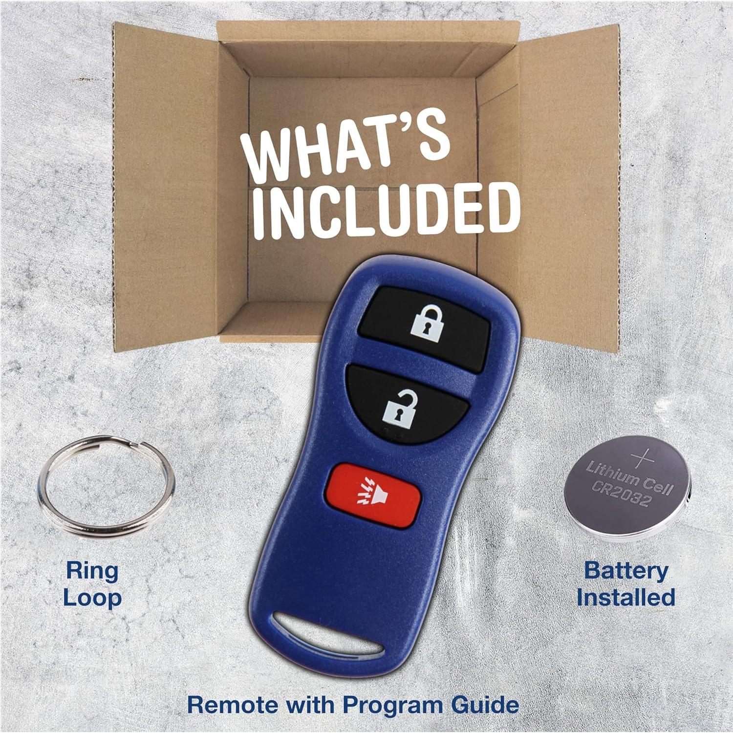 Llavero Remoto KeylessOption para Nissan Titan Rogue 3 Botones