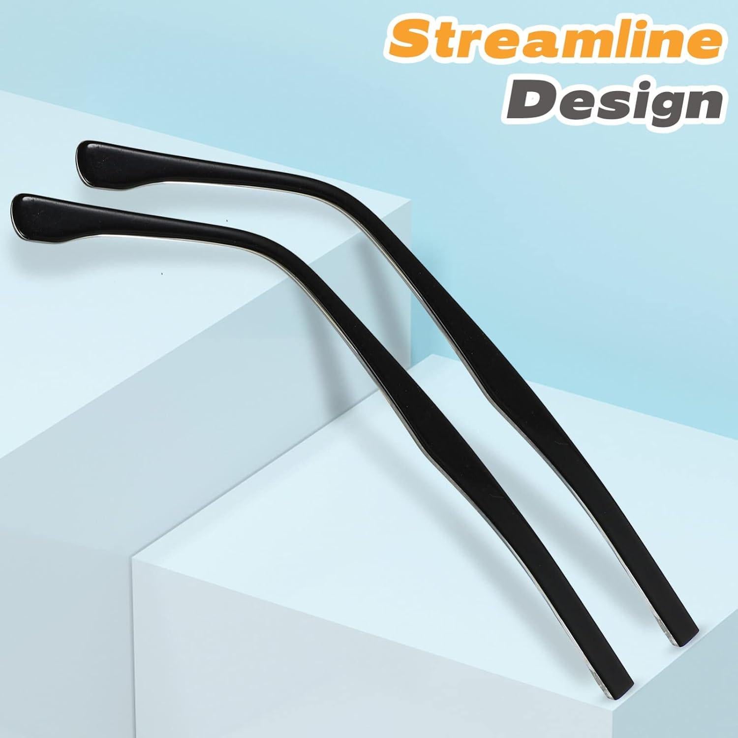 Templos de Reemplazo de Metal para Gafas STOBOK - Negro