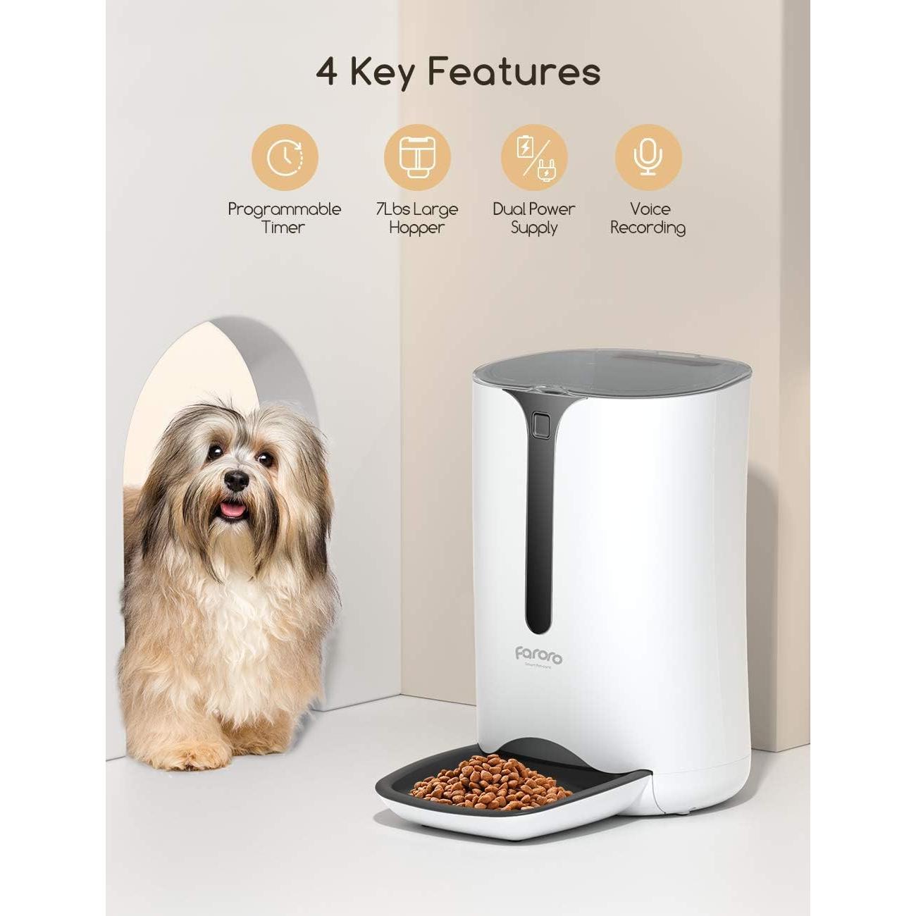 Dispensador Automático de Comida Roffie 7L para Gatos y Perros