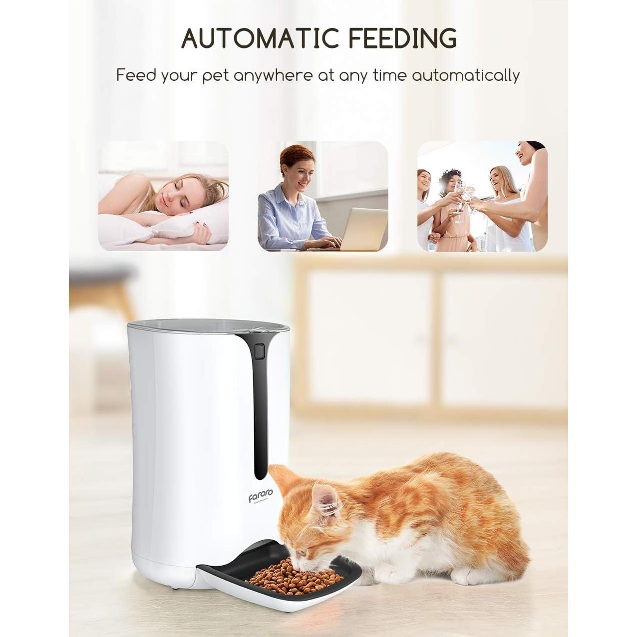 Dispensador Automático de Comida Roffie 7L para Gatos y Perros