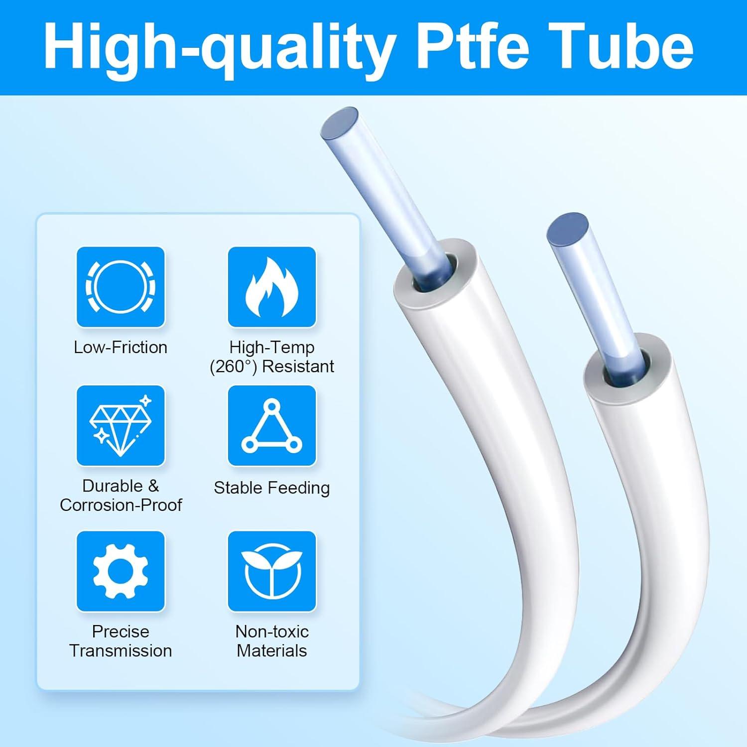 Tubo de PTFE 5m Tssinay 1.75mm con Cortador Resistente 260°C