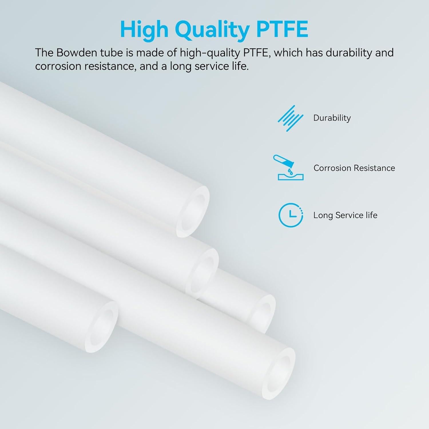 Tubo PTFE Transparente 5M para Filamento 1.75mm Bambu Lab