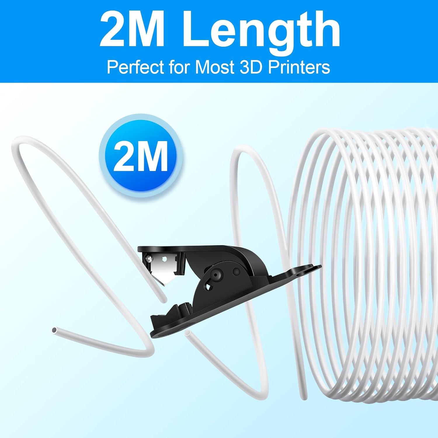 Tubo PTFE 2M para filamento 1.75mm EILKBLA con accesorios