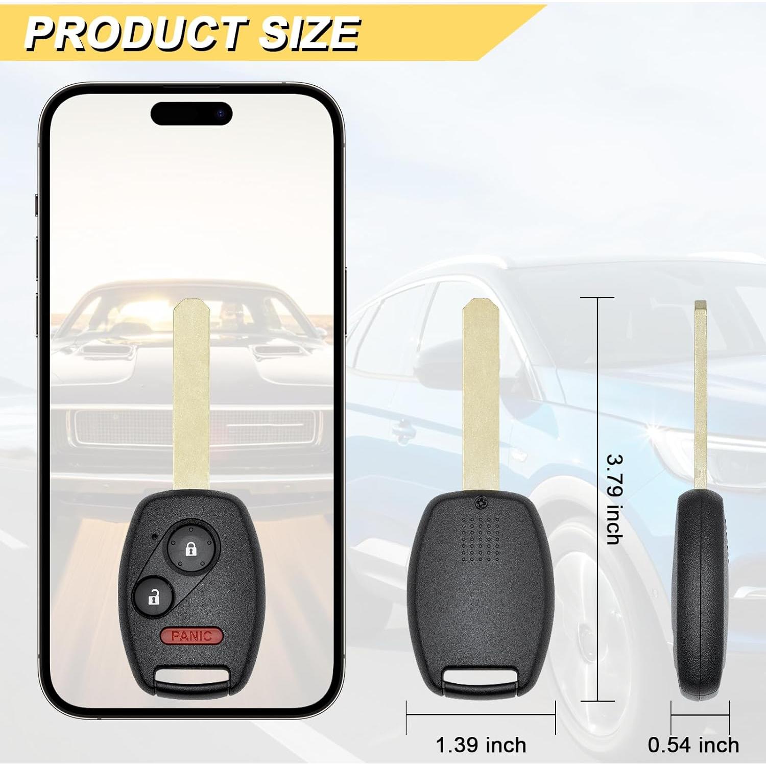 Control Remoto Honda Accord CR-V Fit 3 Botones Vurkcy