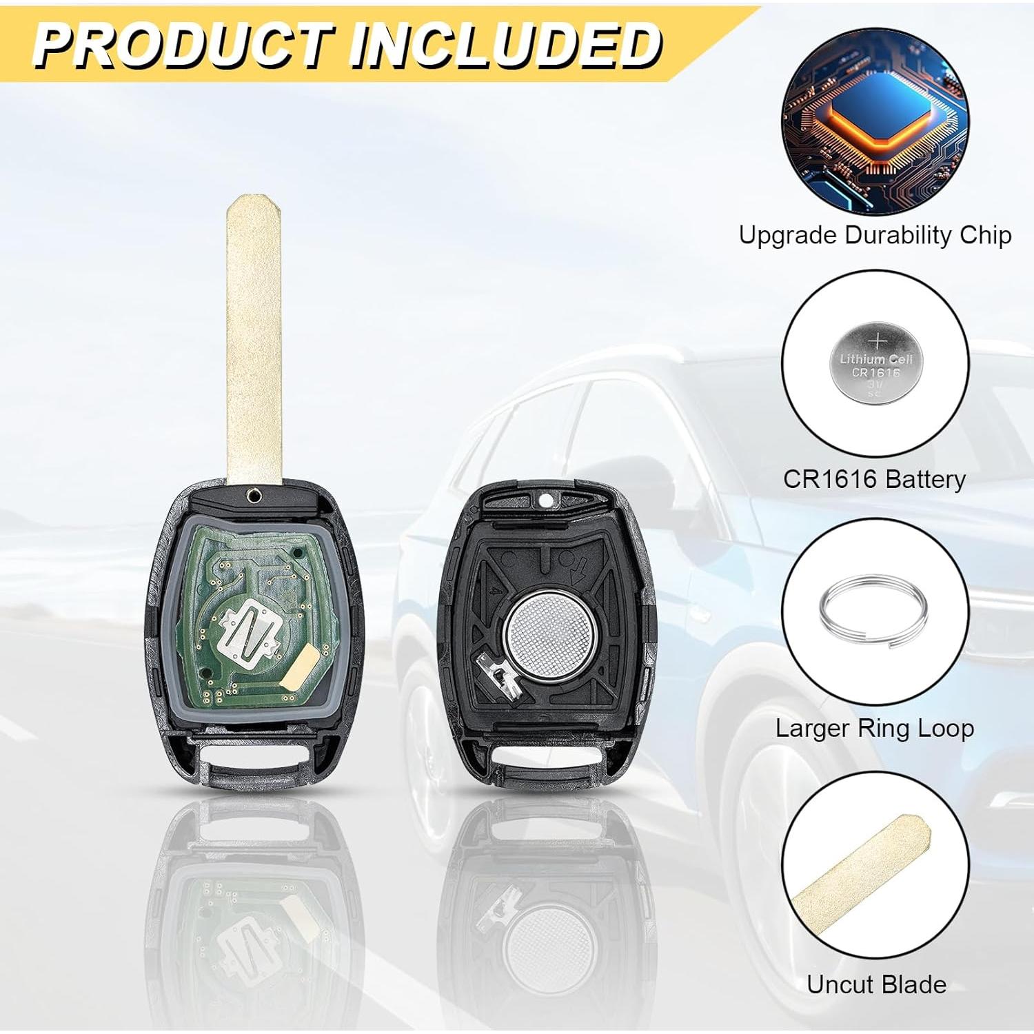 Control Remoto Honda Accord CR-V Fit 3 Botones Vurkcy