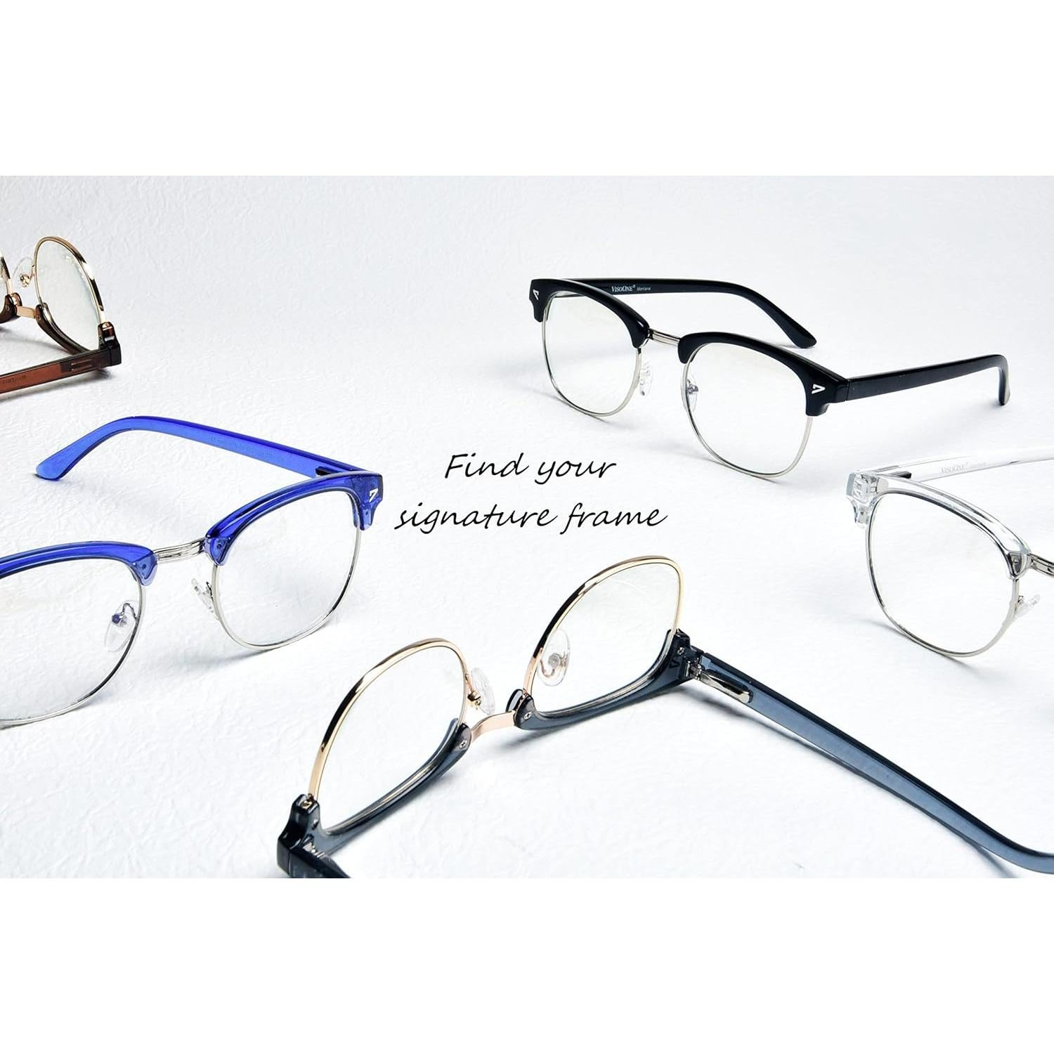 Gafas VISOONE bloqueo luz azul cuadradas anti-reflejo 2 pcs