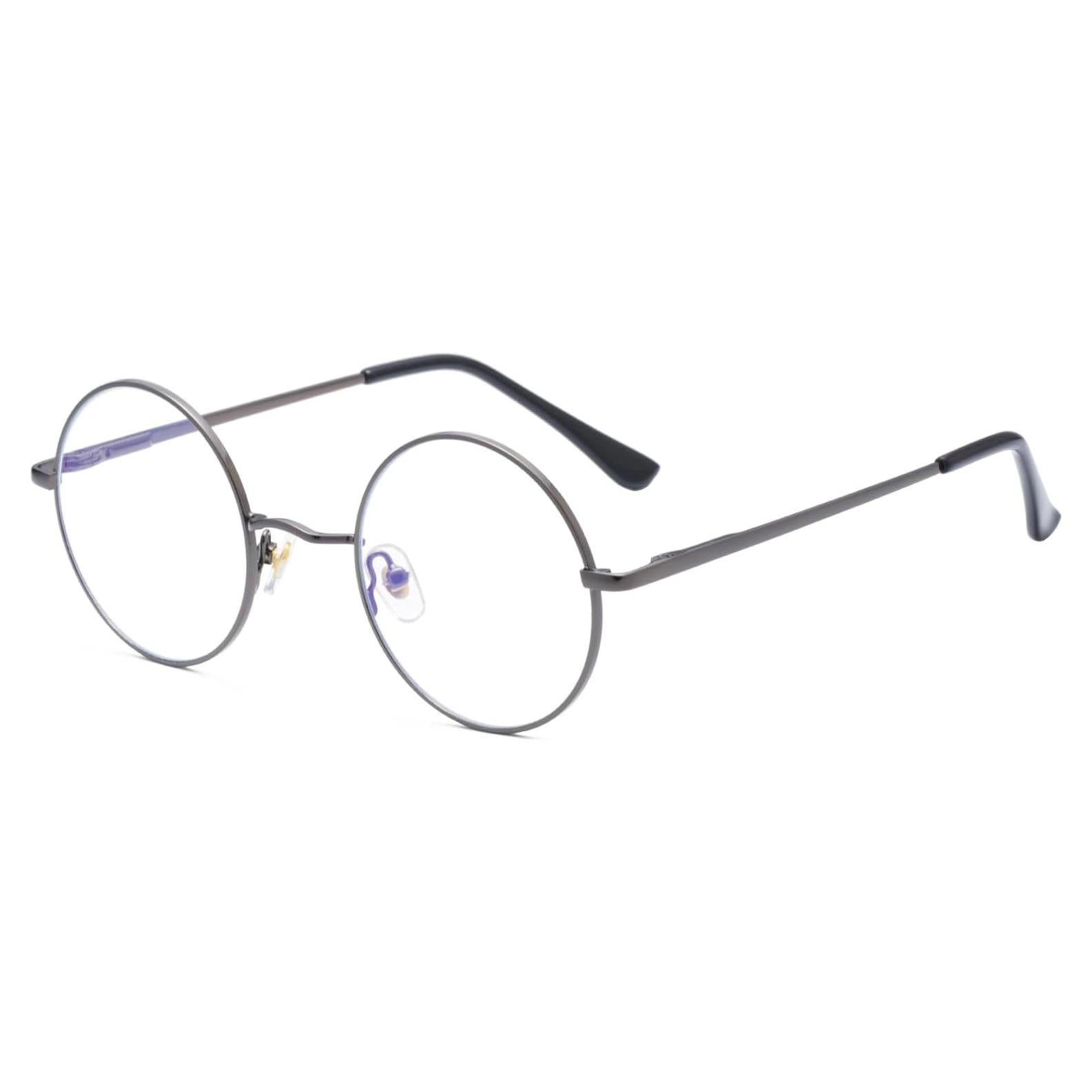 Gafas redondas ZIMUSUN con lentes claros UV400 unisex