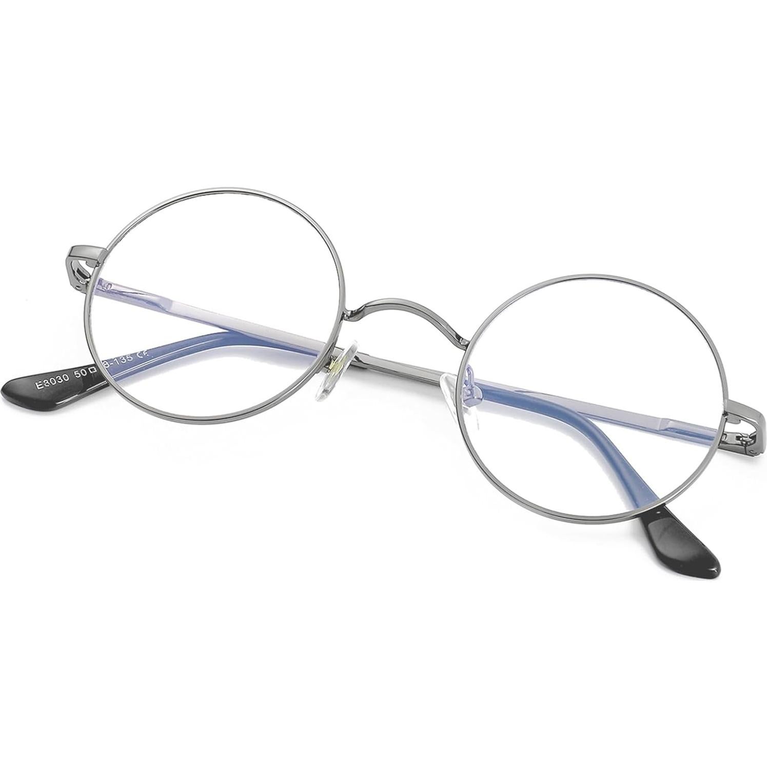 Gafas redondas ZIMUSUN con lentes claros UV400 unisex