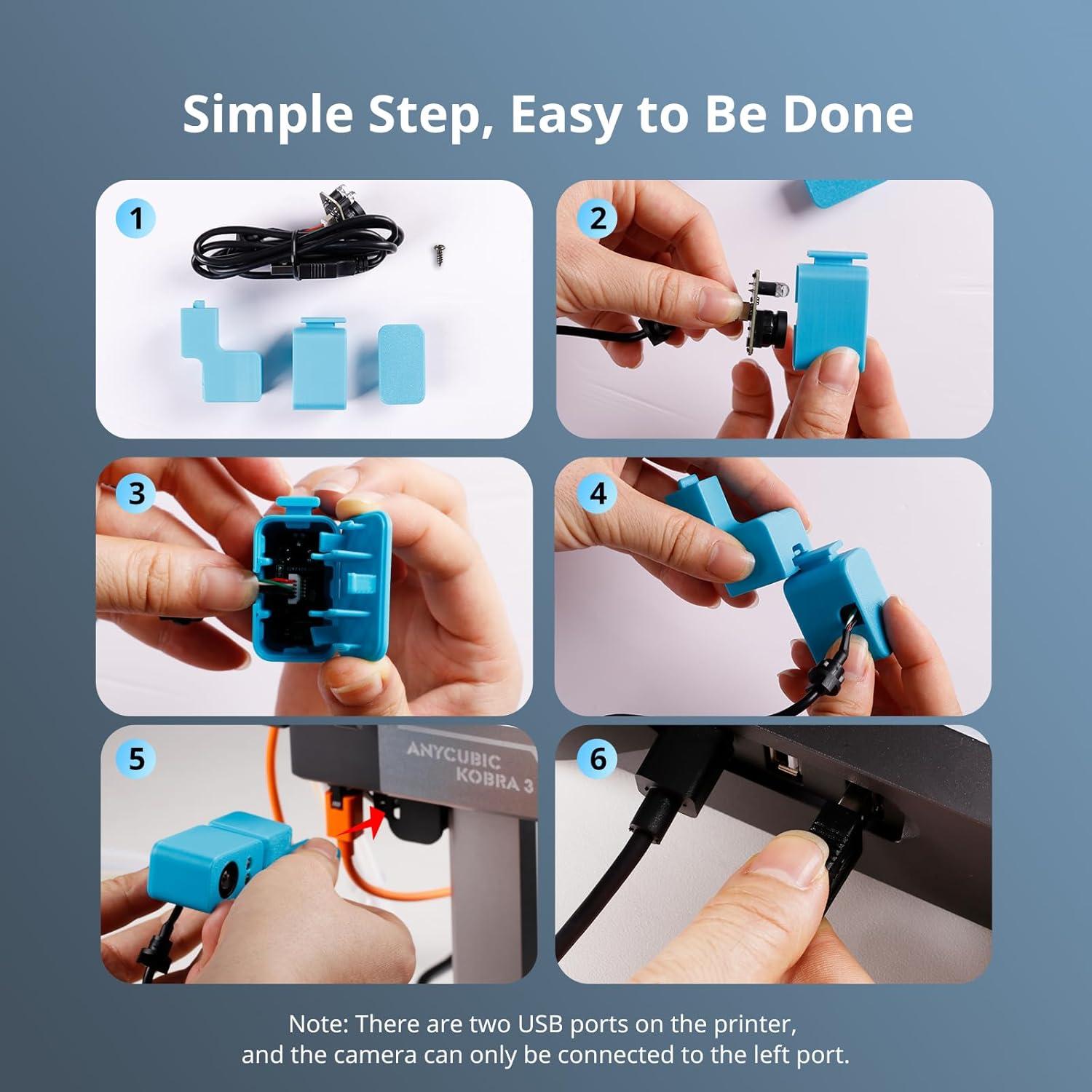 Cámara de Impresora 3D Anycubic Kobra 3 - Monitoreo Remoto