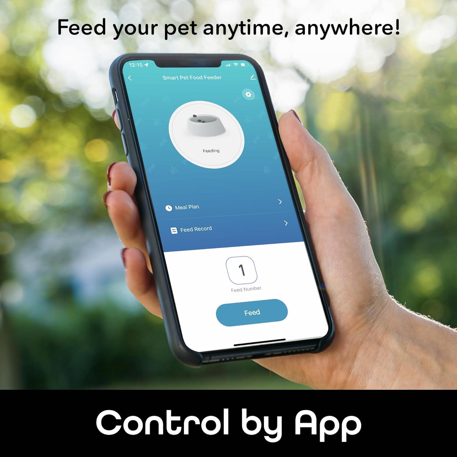 Geeni Alimentador Inteligente para Mascotas 2,68 kg Control App