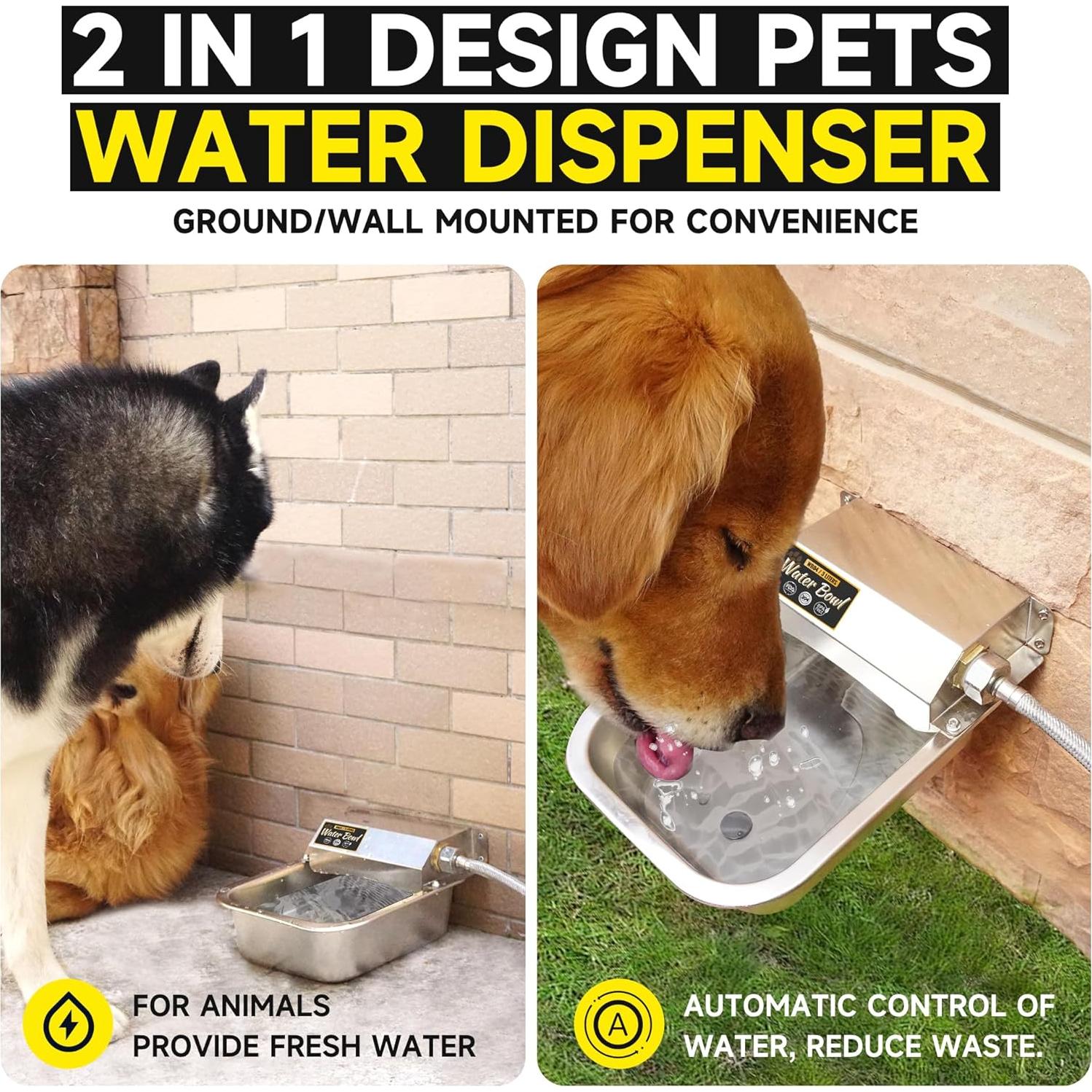 Dispensador Automático de Agua para Perros PETSOLON 3L Acero Inoxidable