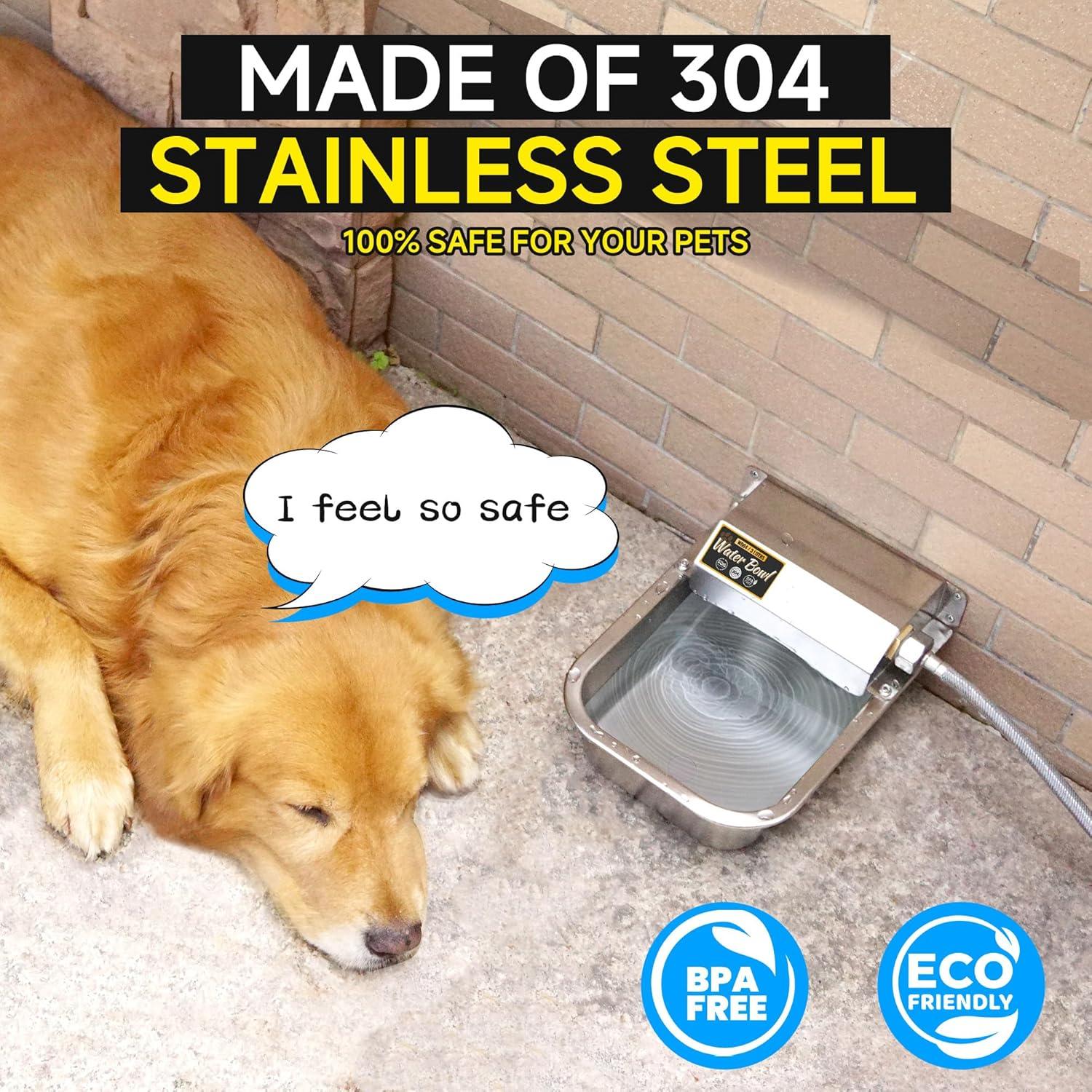 Dispensador Automático de Agua para Perros PETSOLON 3L Acero Inoxidable