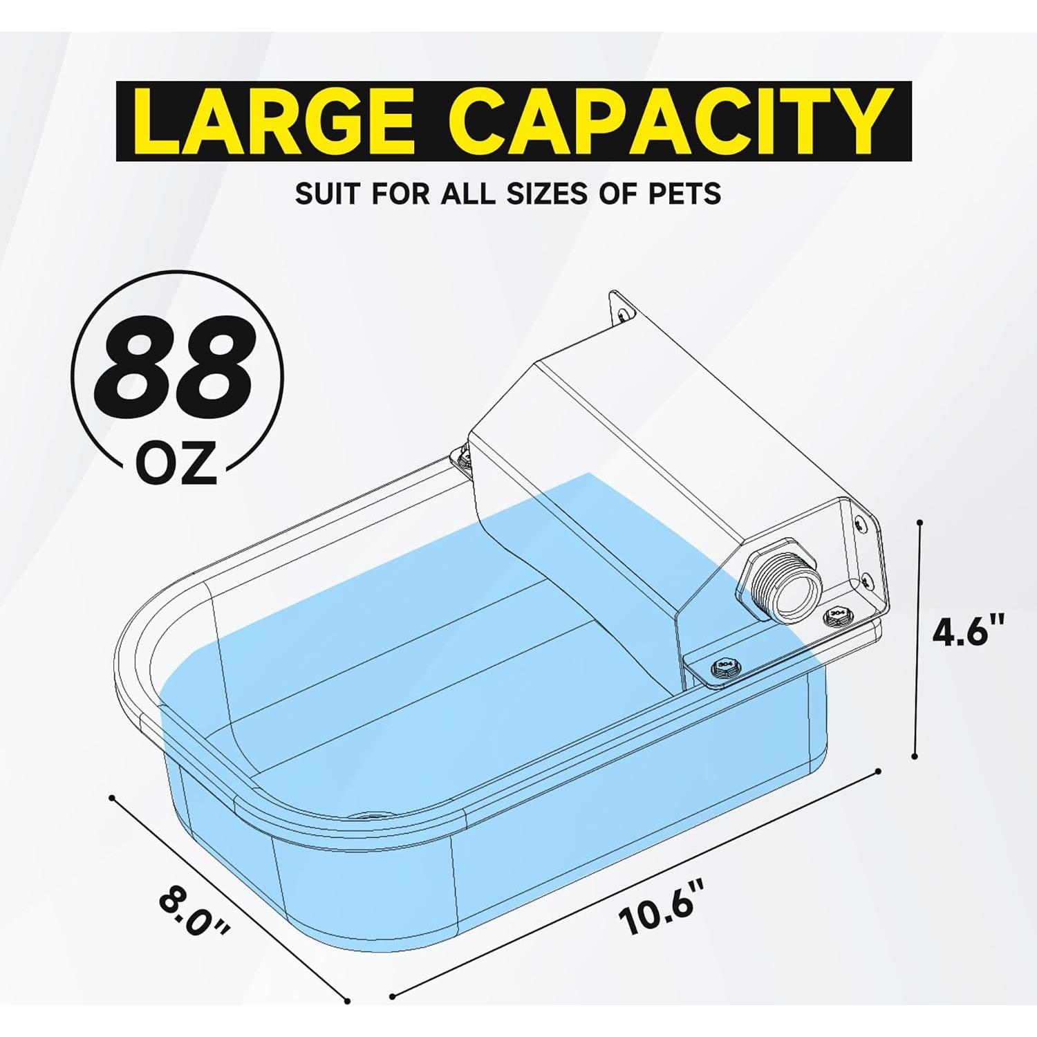 Dispensador Automático de Agua para Perros PETSOLON 3L Acero Inoxidable
