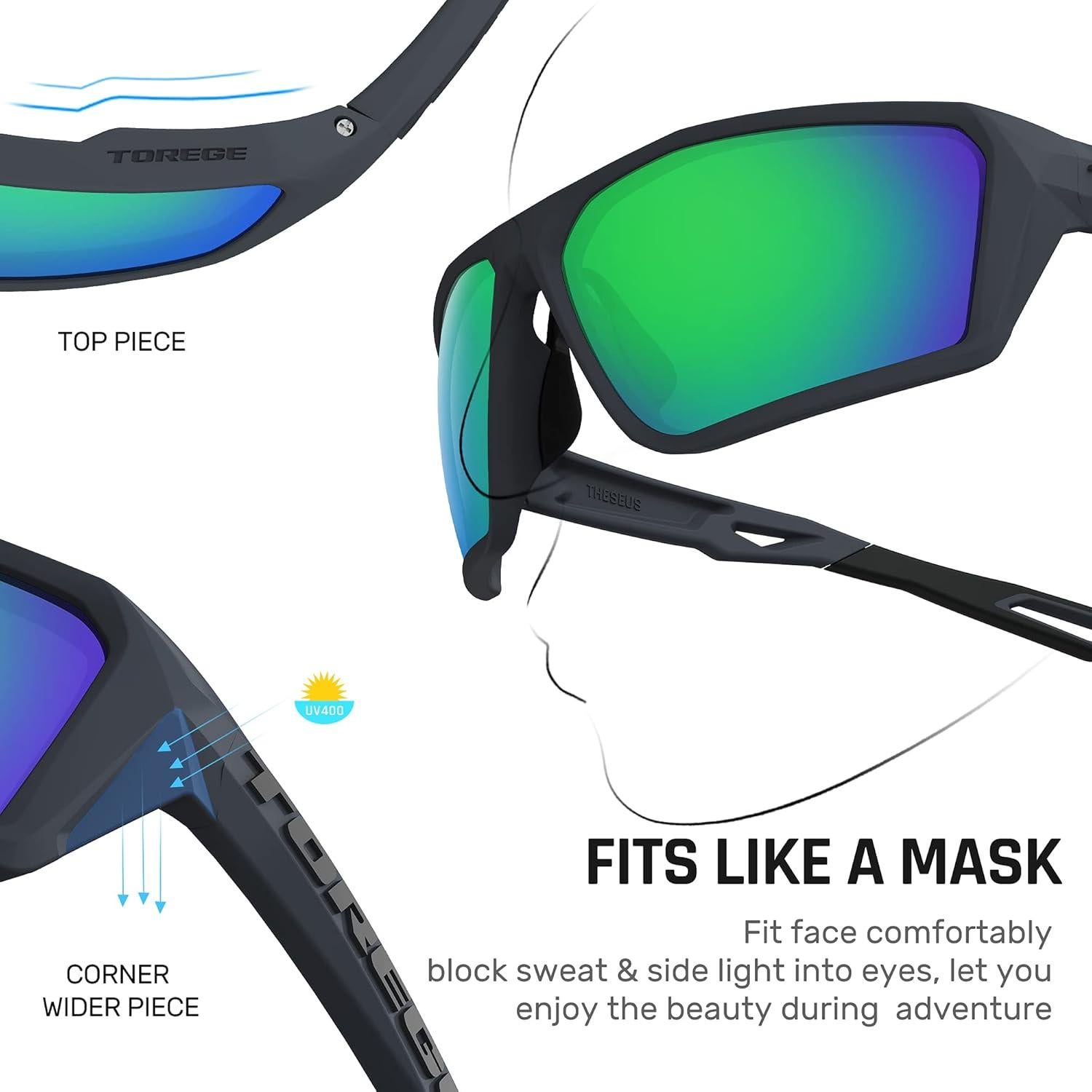 Gafas de sol polarizadas TOREGE para deportes al aire libre