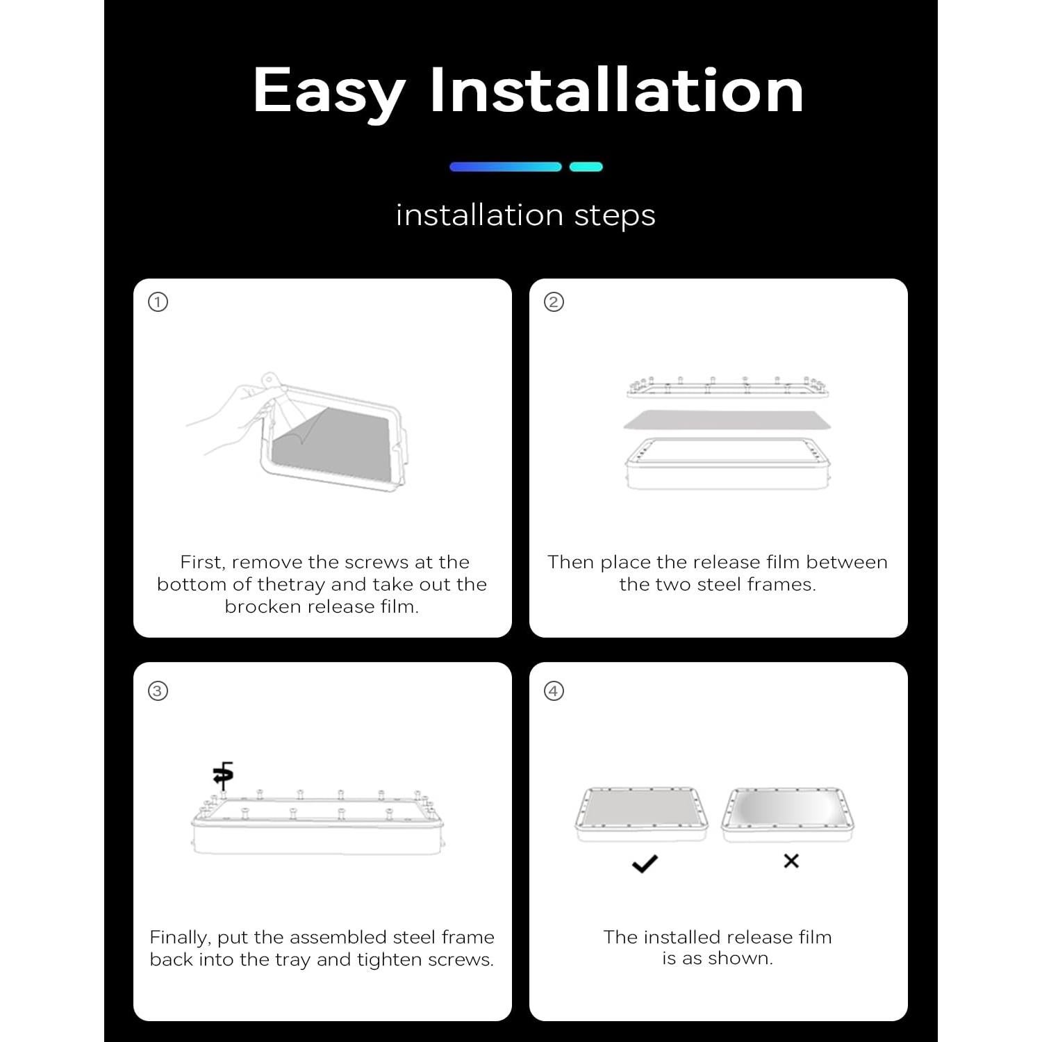 Películas de Liberación FEP Creality 5PCS 235x160mm 0.15mm