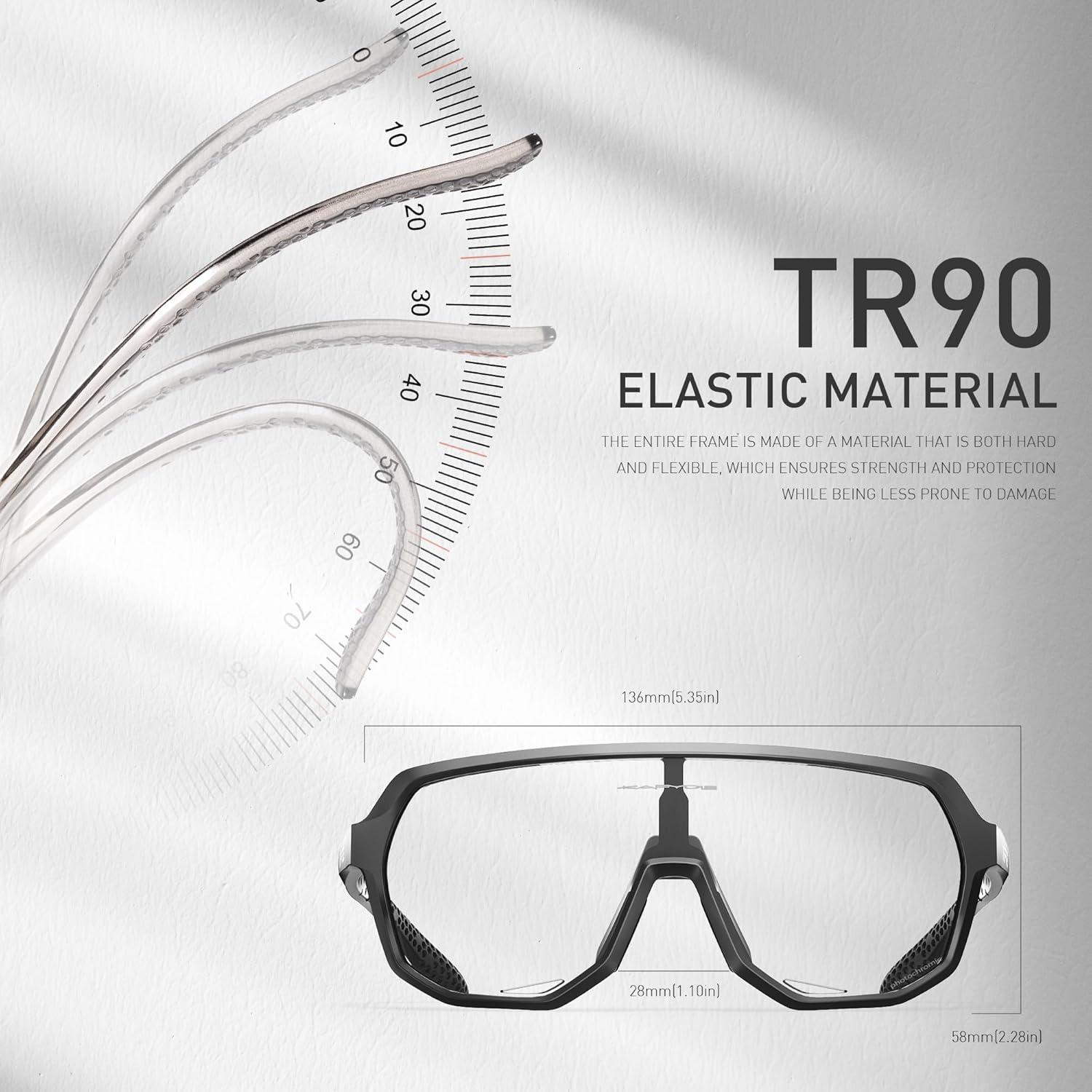 Gafas de Ciclismo Fotoquímicas KAPVOE UV400 para Adultos